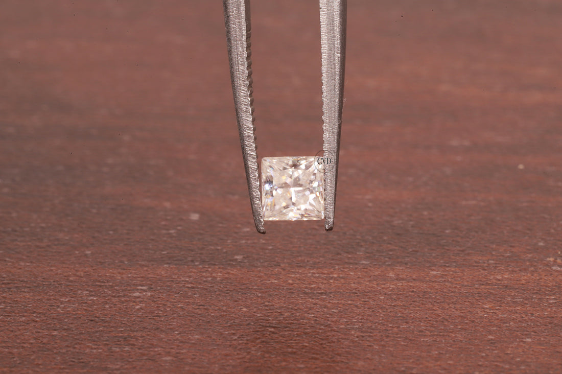 4x4 MM Colorless D White Color Princess Diamond Square Cut Loose