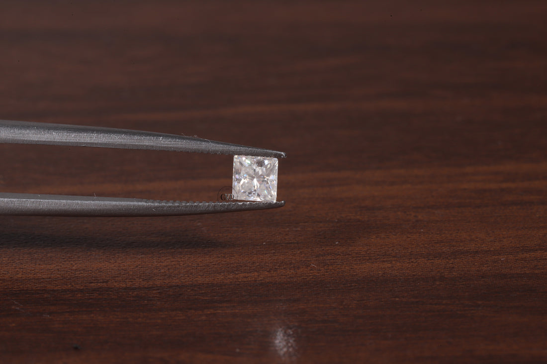 4x4 MM Colorless D White Color Princess Diamond Square Cut Loose