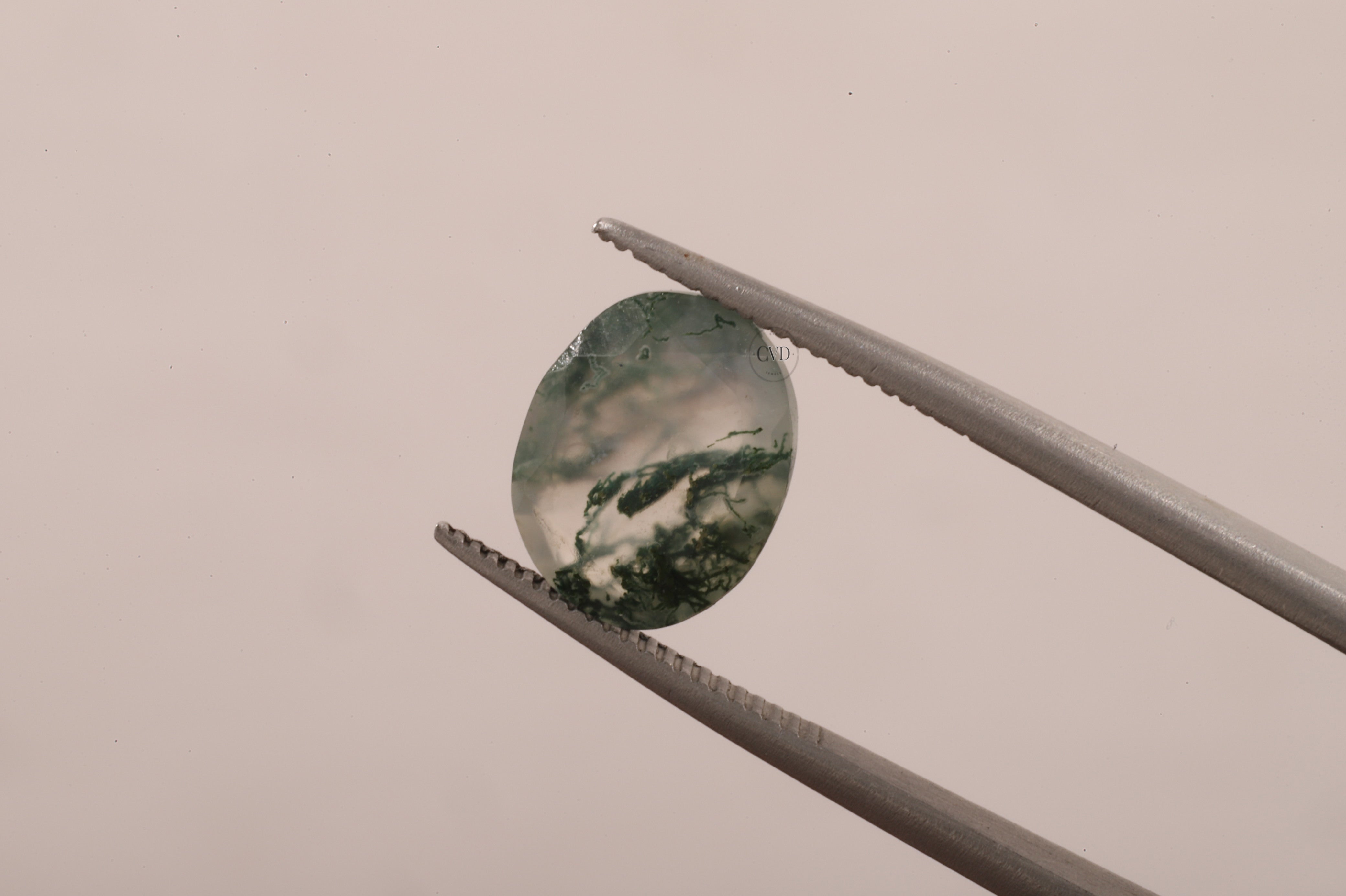 Natural Moss Agate Oval Loose Stone