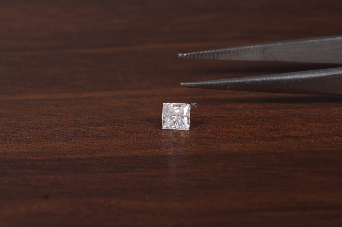 4x4 MM Colorless D White Color Princess Diamond Square Cut Loose