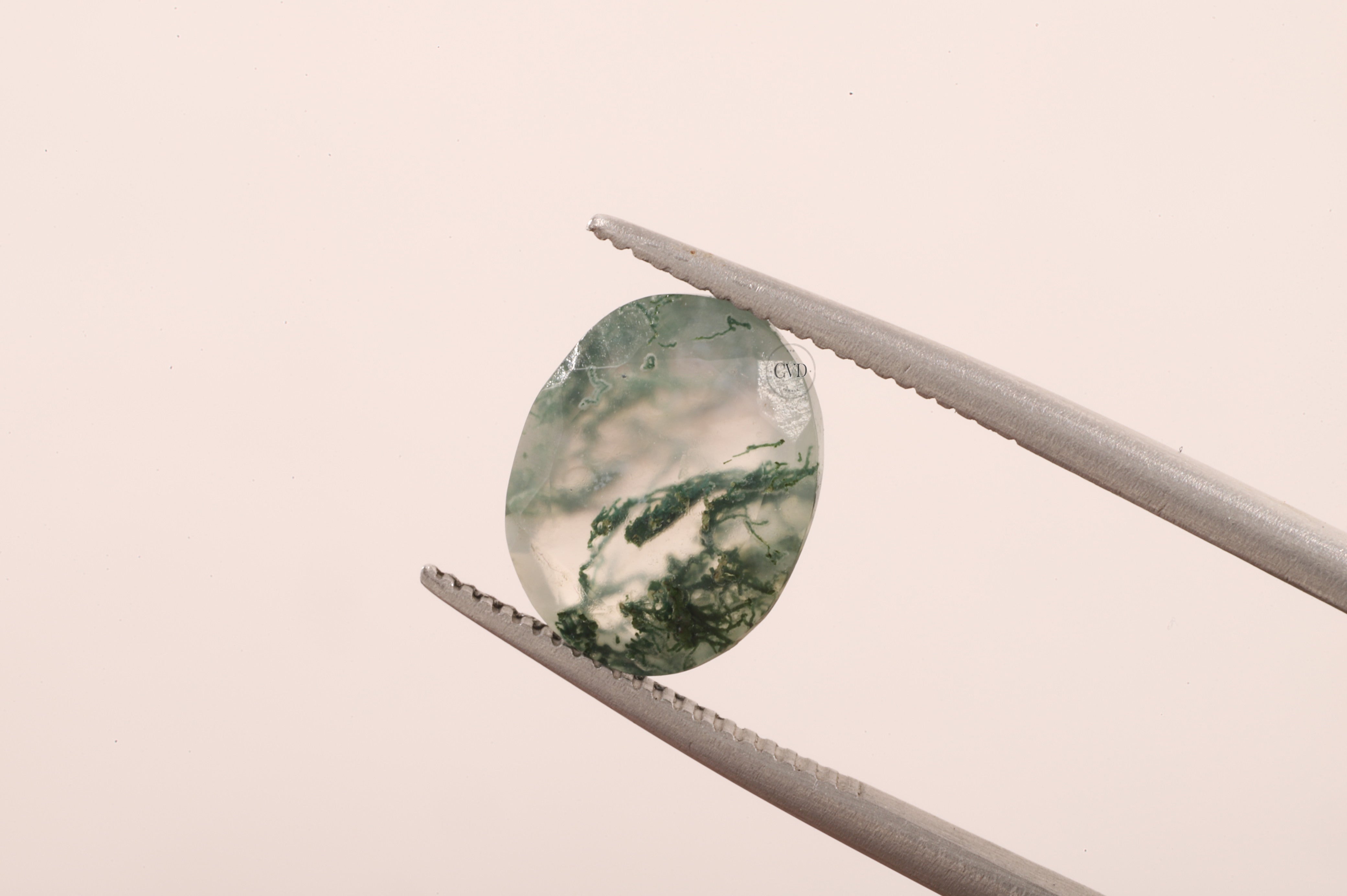 Natural Moss Agate Oval Loose Stone