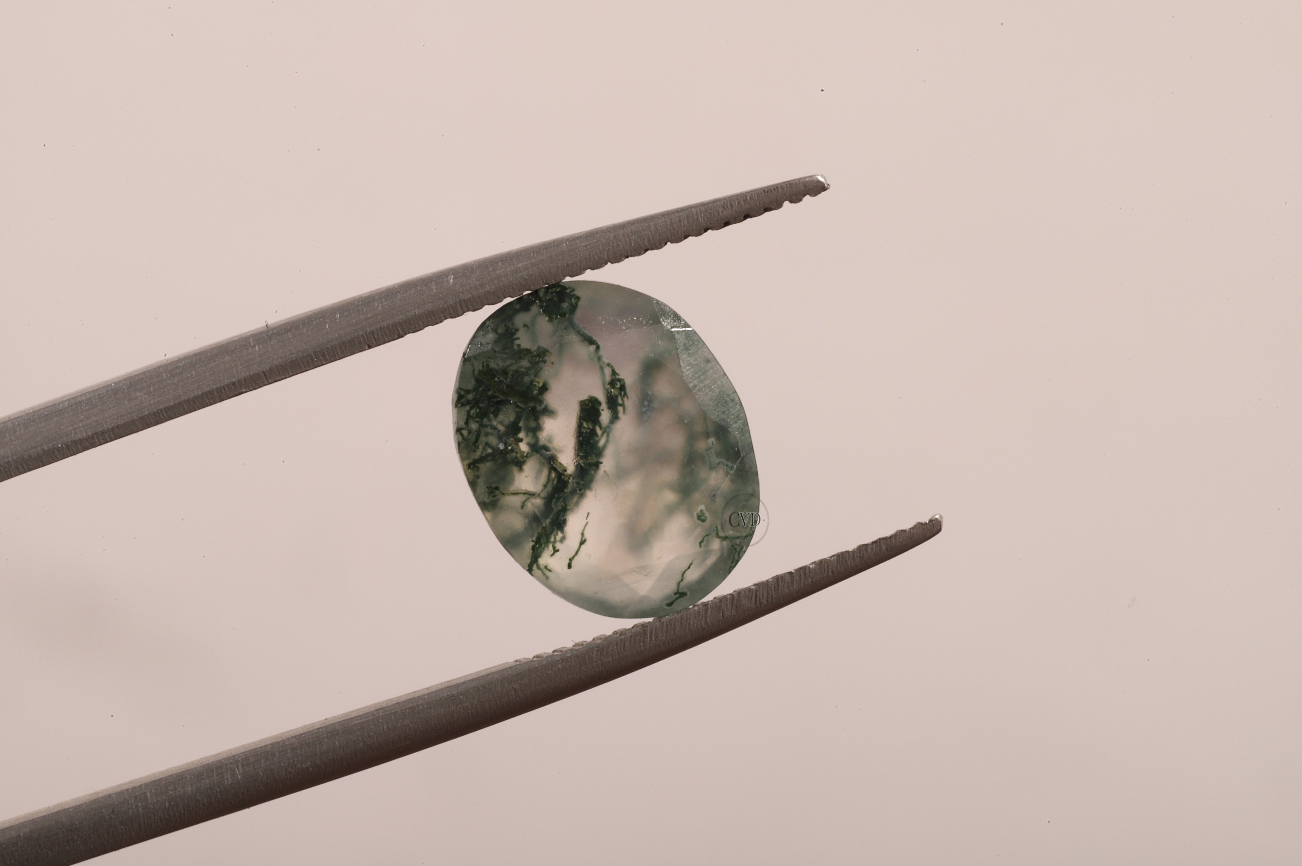 Natural Moss Agate Oval Loose Stone