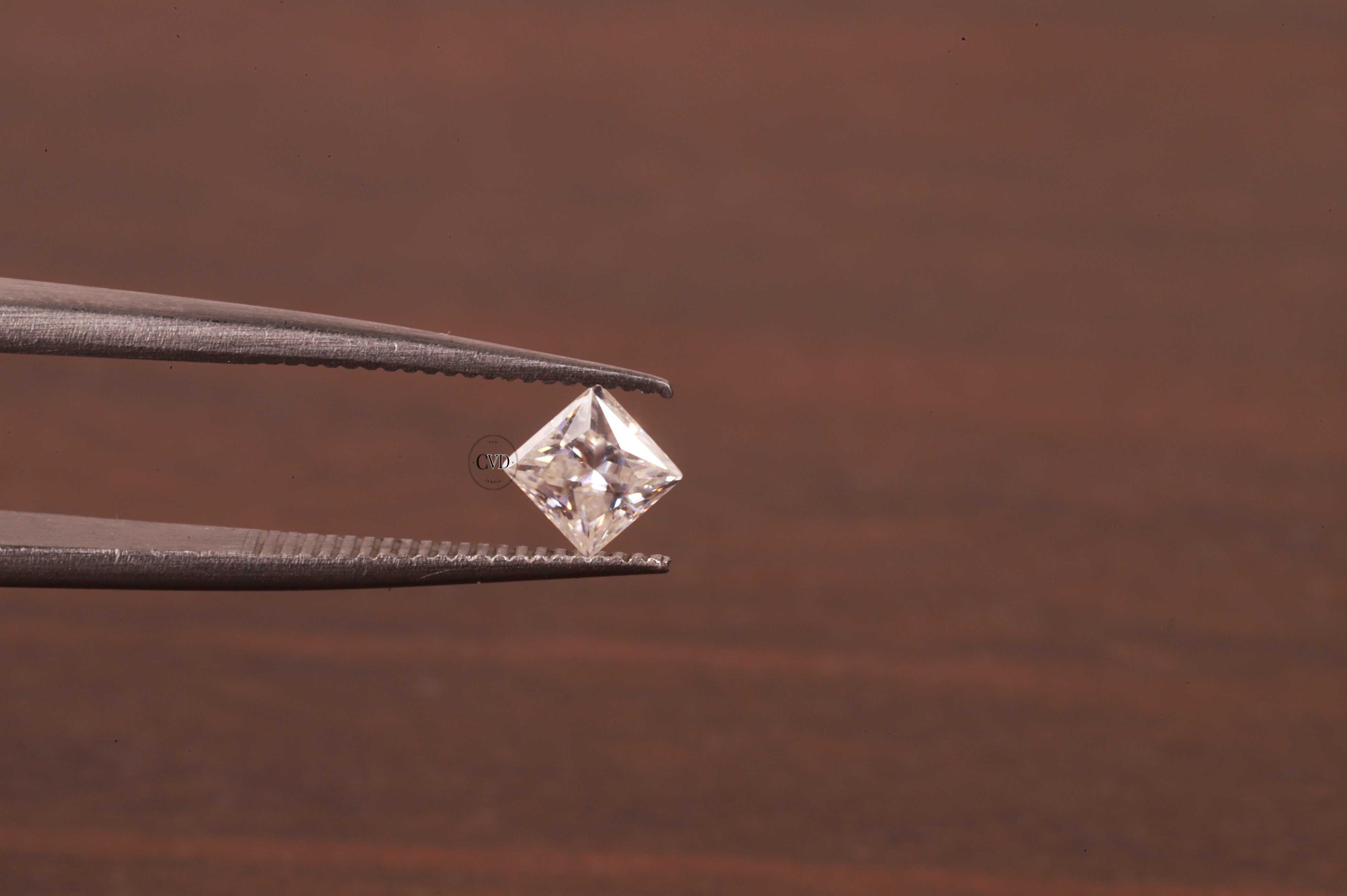 4x4 MM Colorless D White Color Princess Diamond Square Cut Loose