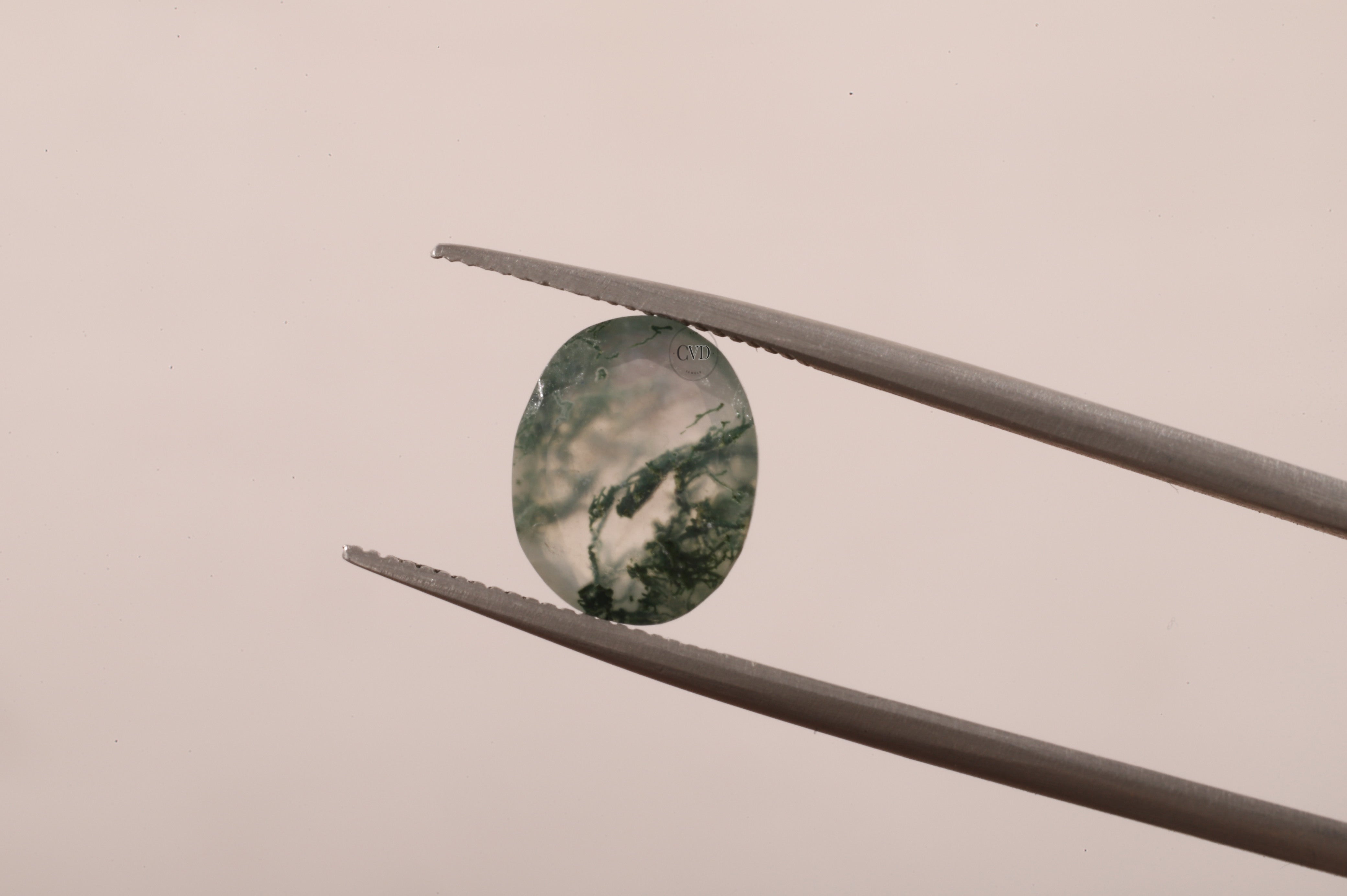 Natural Moss Agate Oval Loose Stone