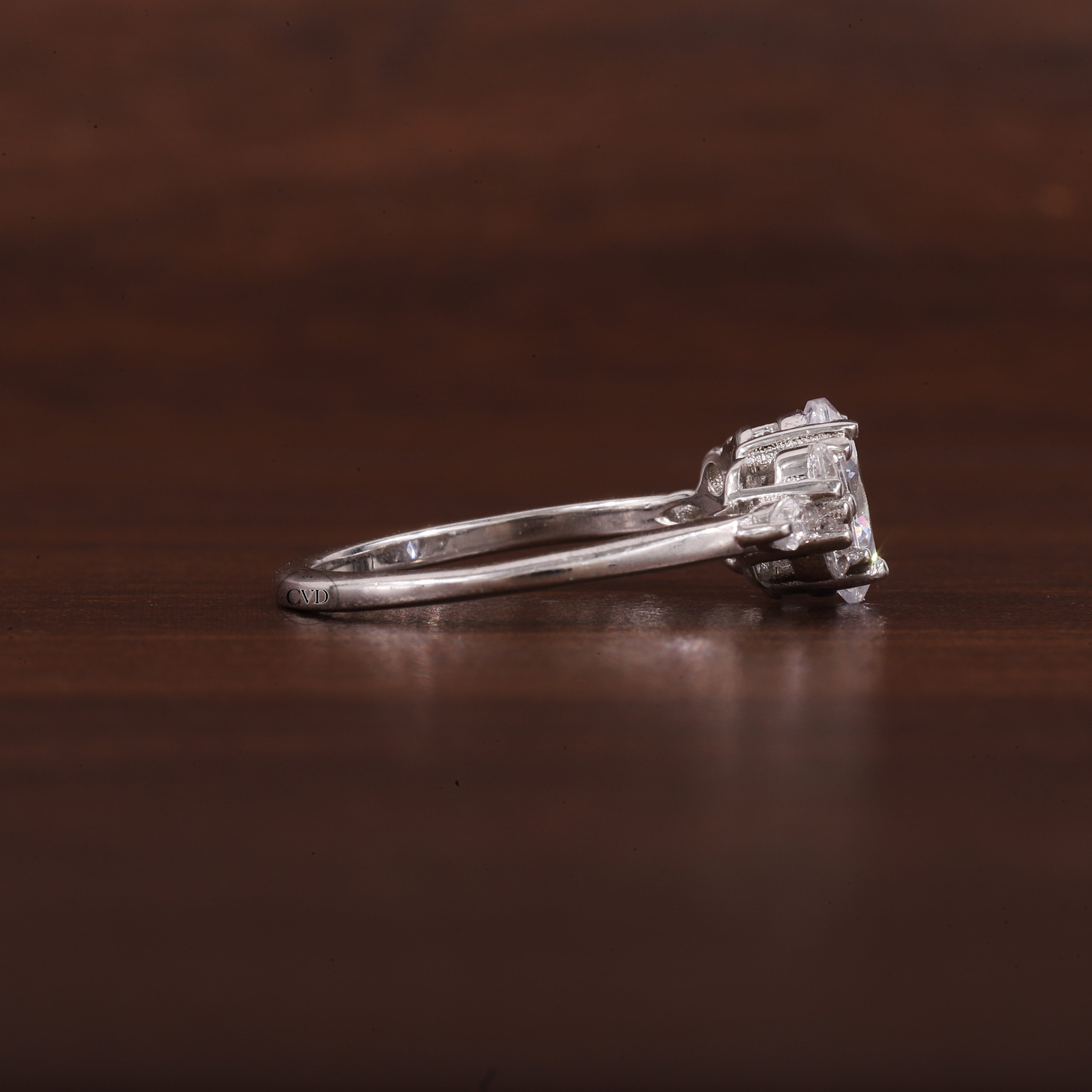 Oval Moissanite Bridal Ring, 1.25CT Moissanite Engagement Ring