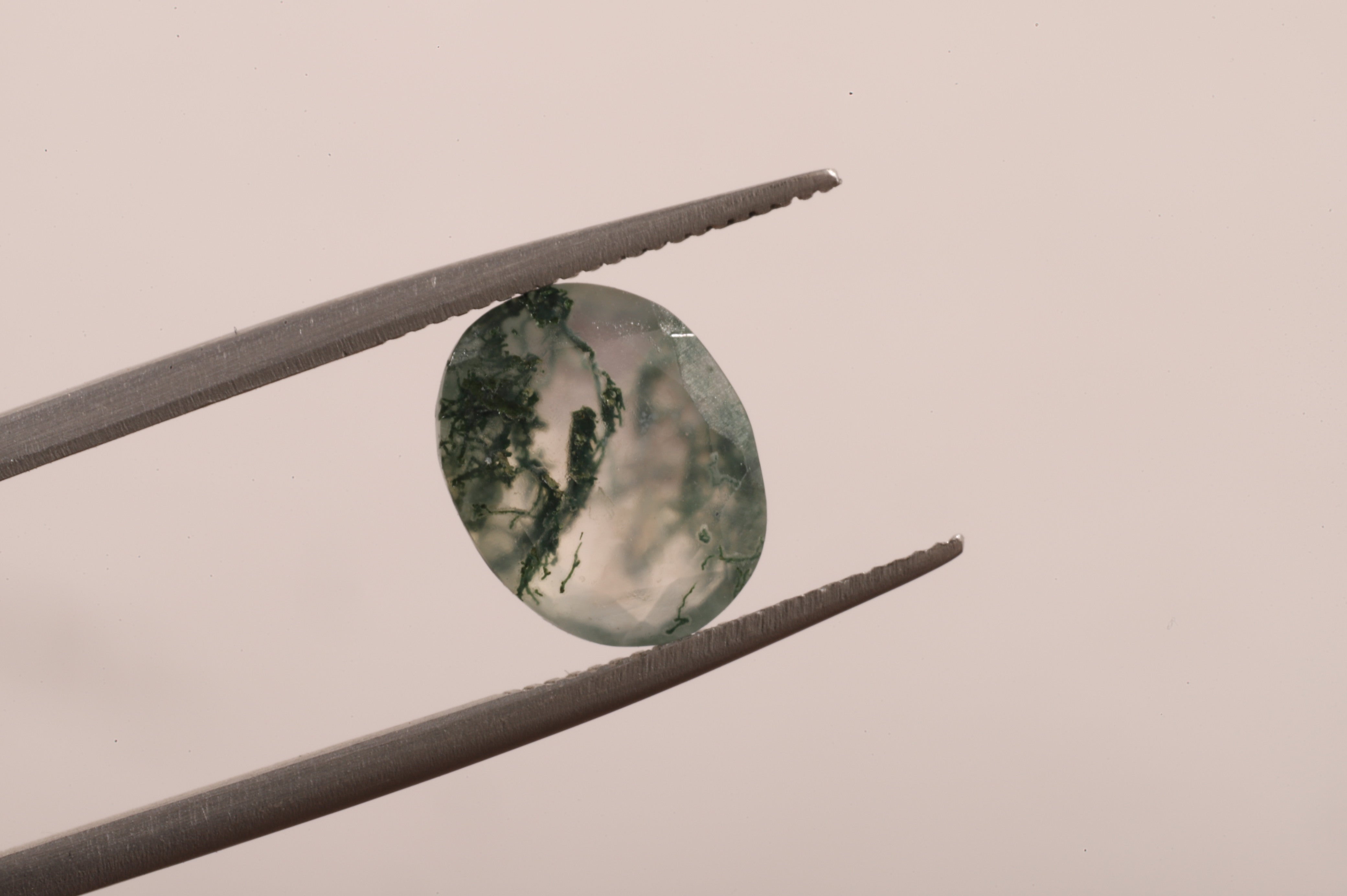 Natural Moss Agate Oval Loose Stone