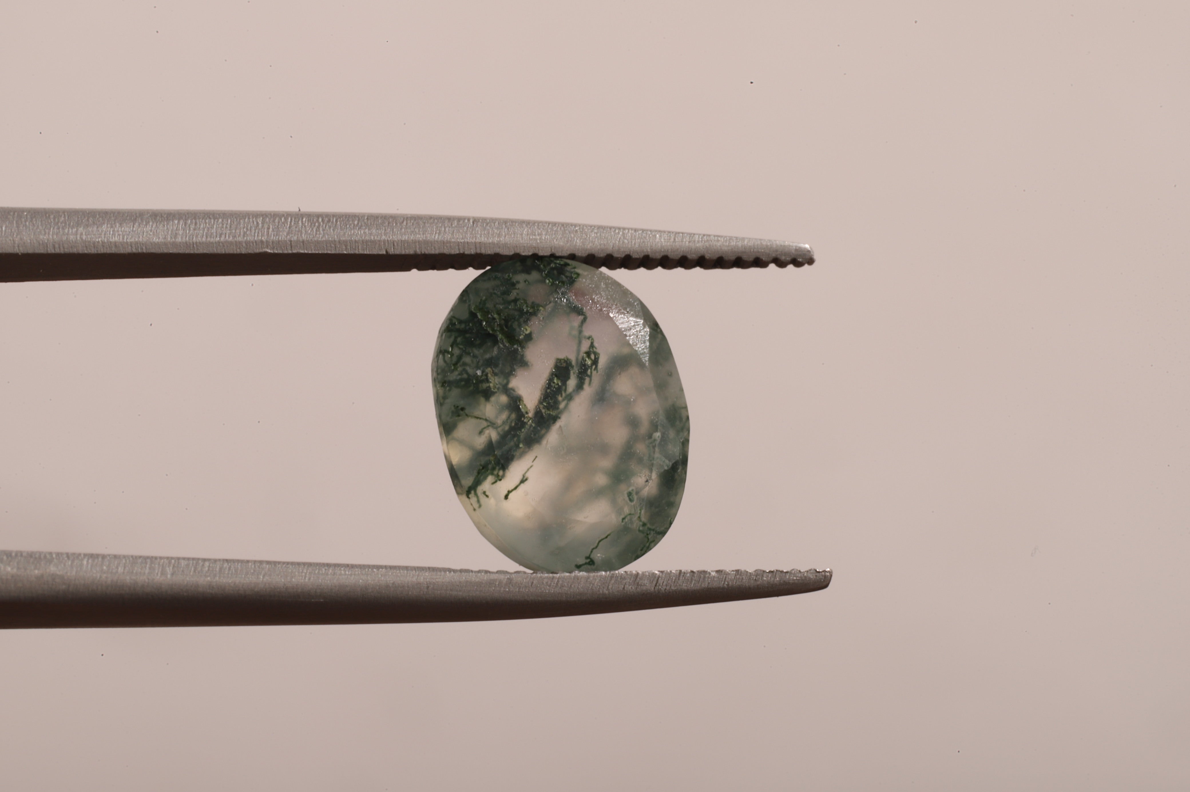 Natural Moss Agate Oval Loose Stone