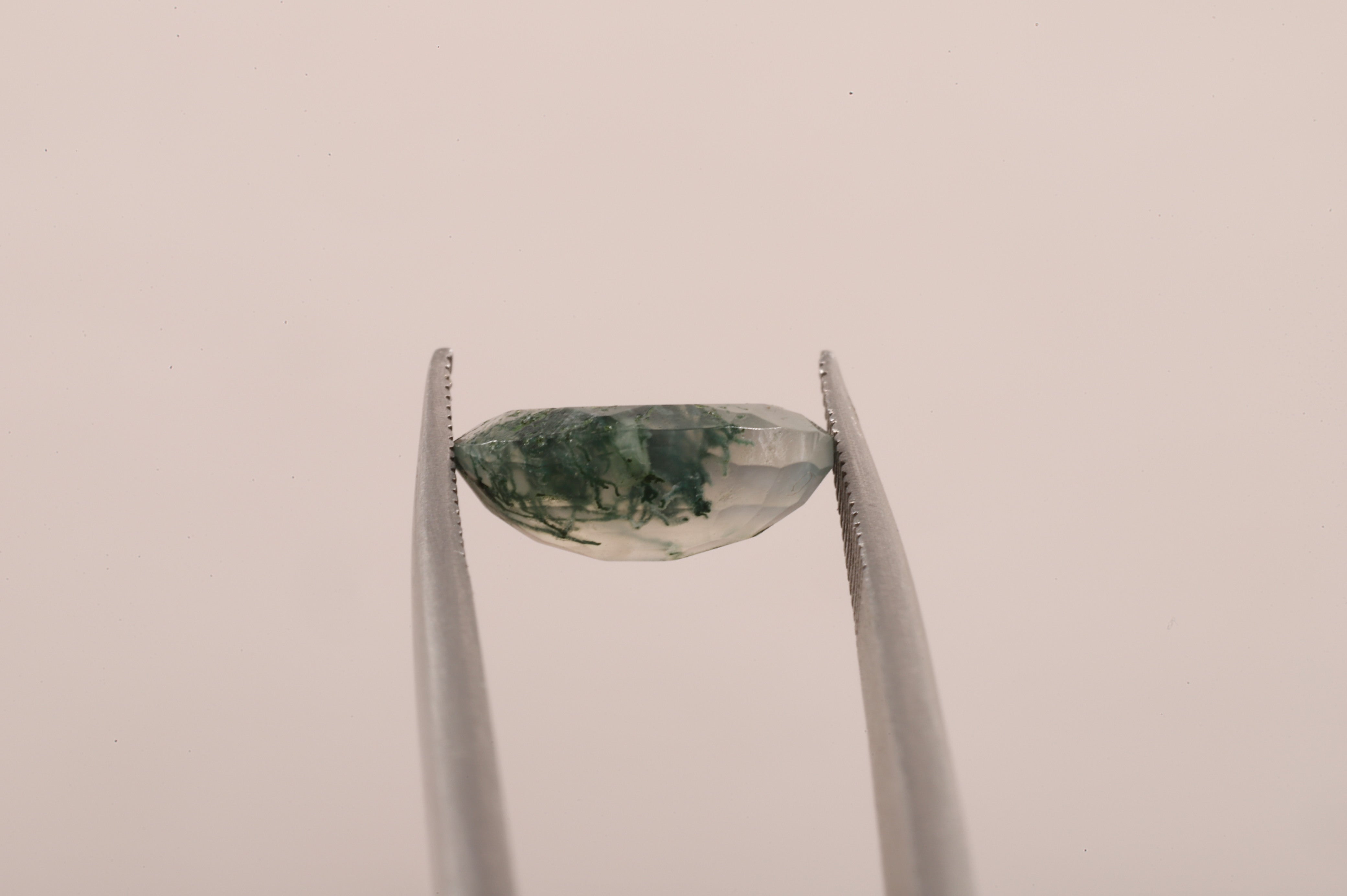 Natural Moss Agate Oval Loose Stone