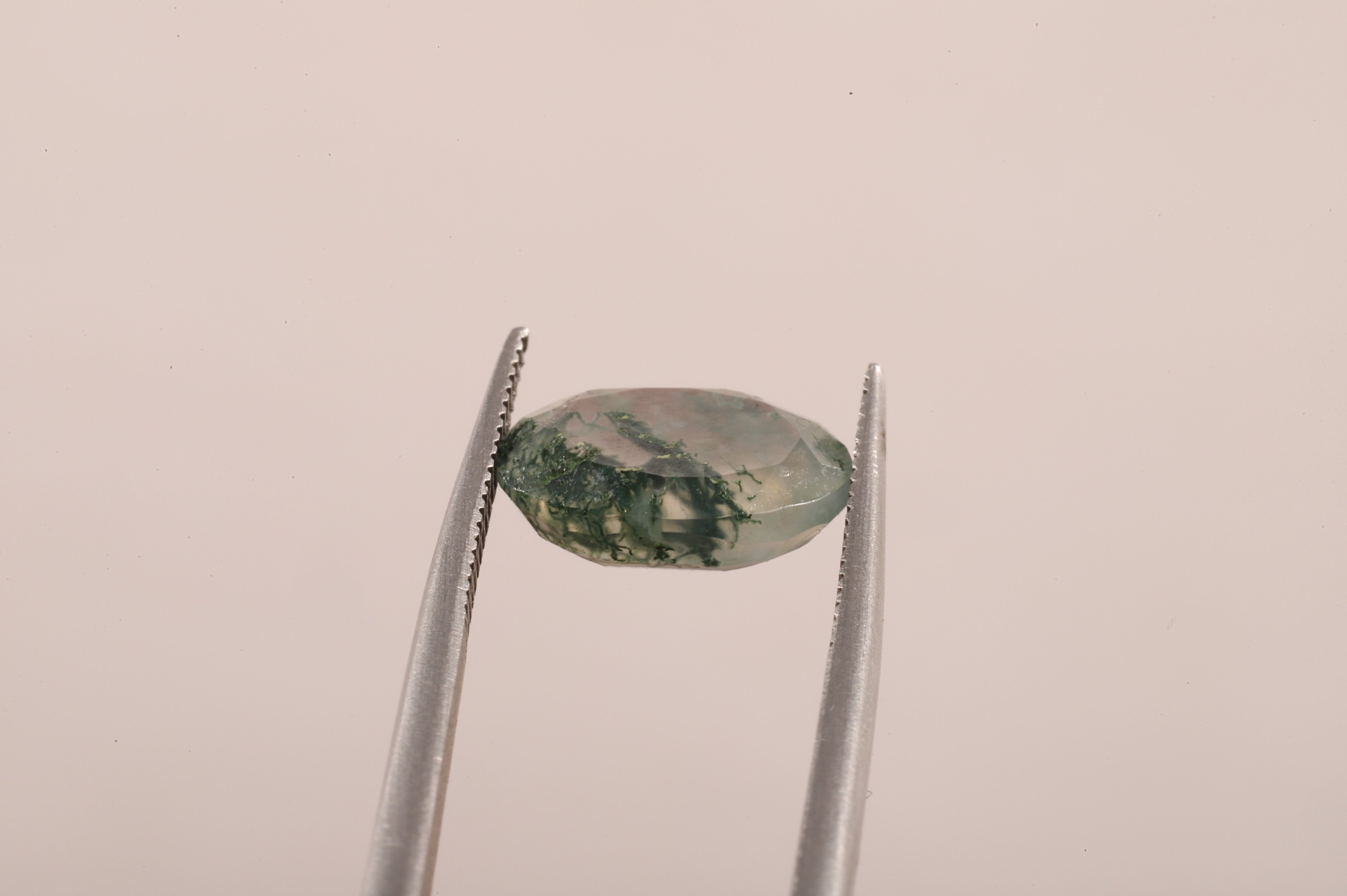 Natural Moss Agate Oval Loose Stone