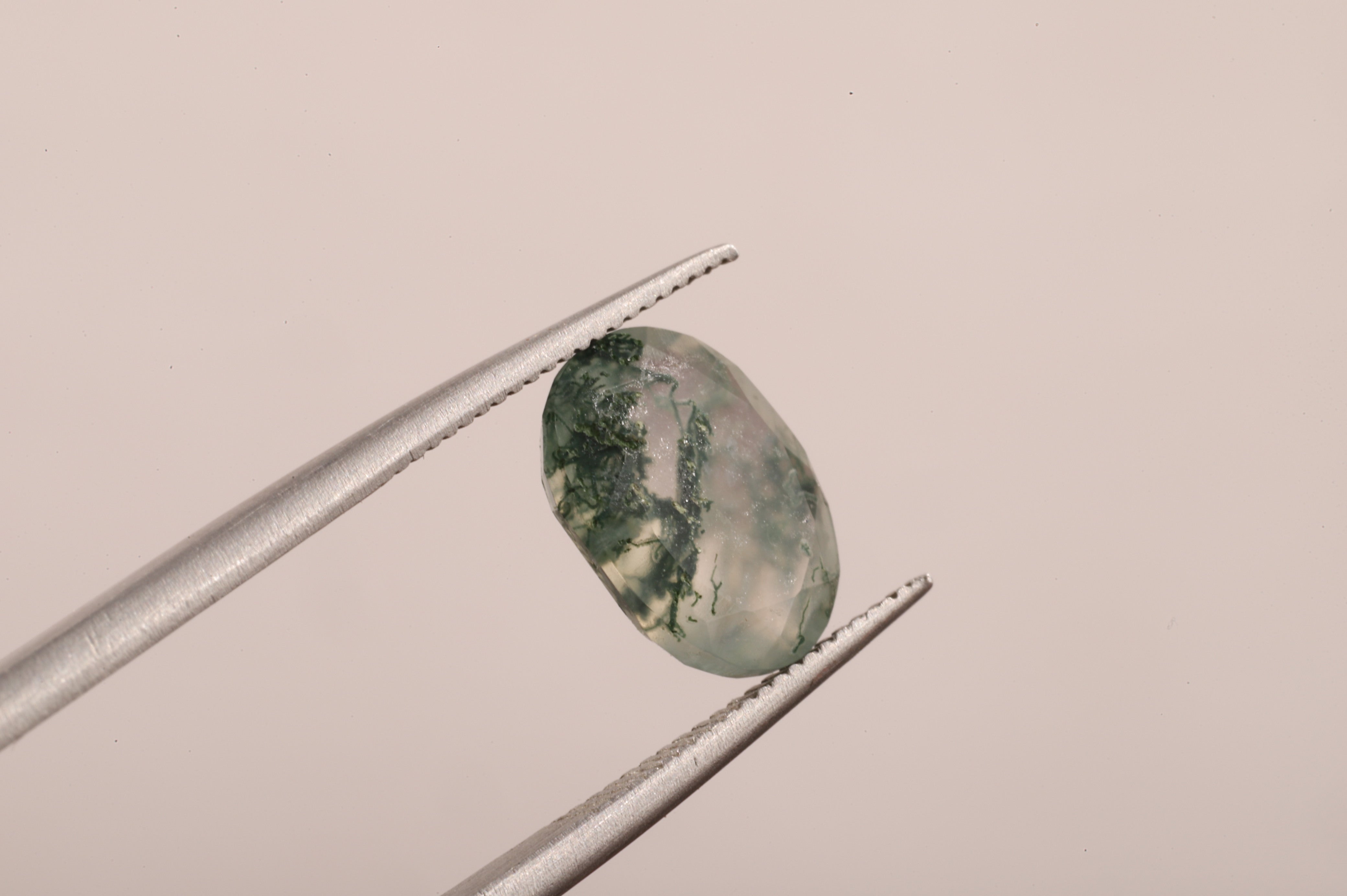 Natural Moss Agate Oval Loose Stone