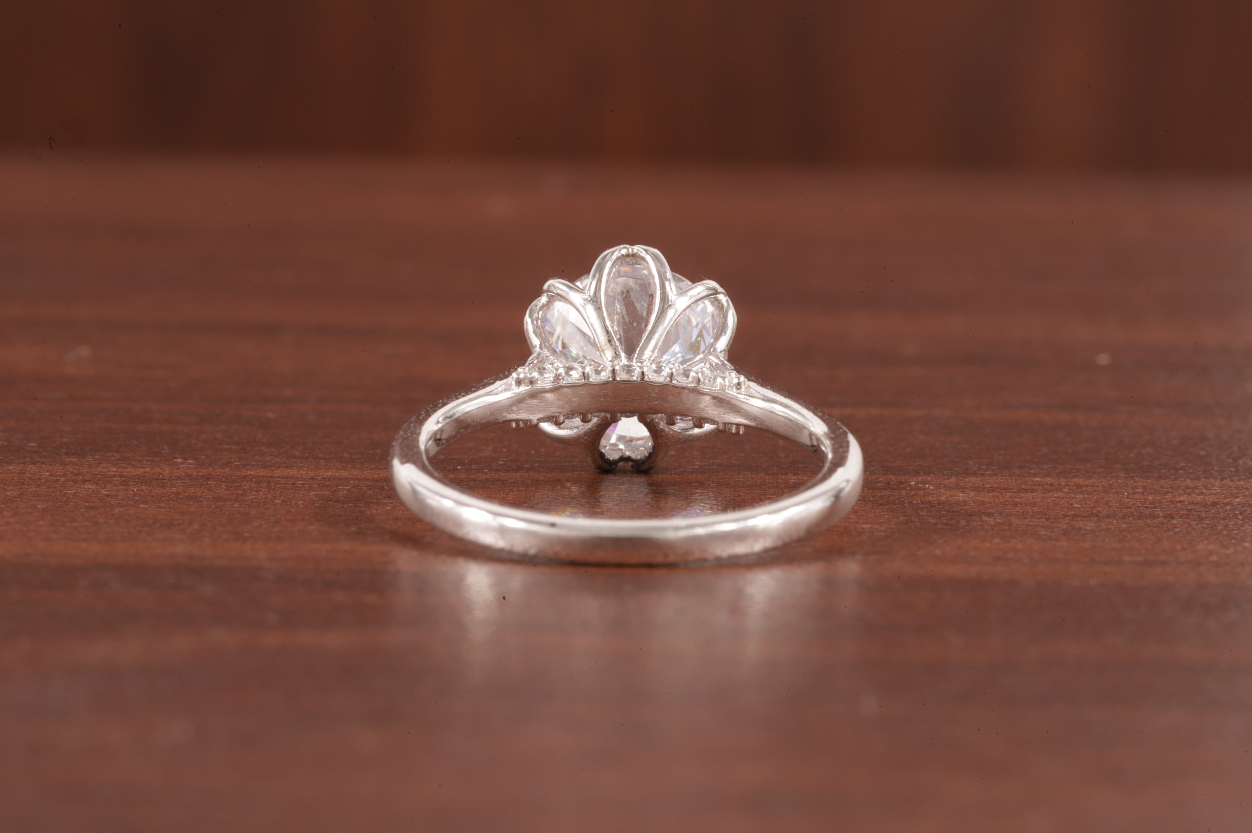 2.5CT Round Moissanite Ring, Hidden Halo Round Engagement Ring ,14k Solid Gold Ring
