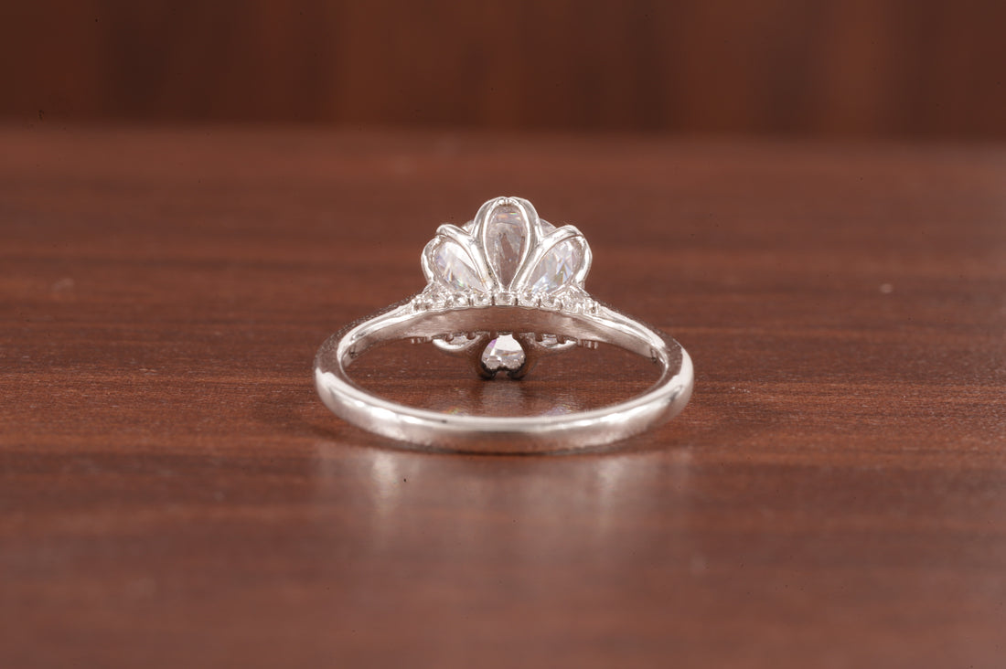 2.5CT Round Moissanite Ring, Hidden Halo Round Engagement Ring ,14k Solid Gold Ring