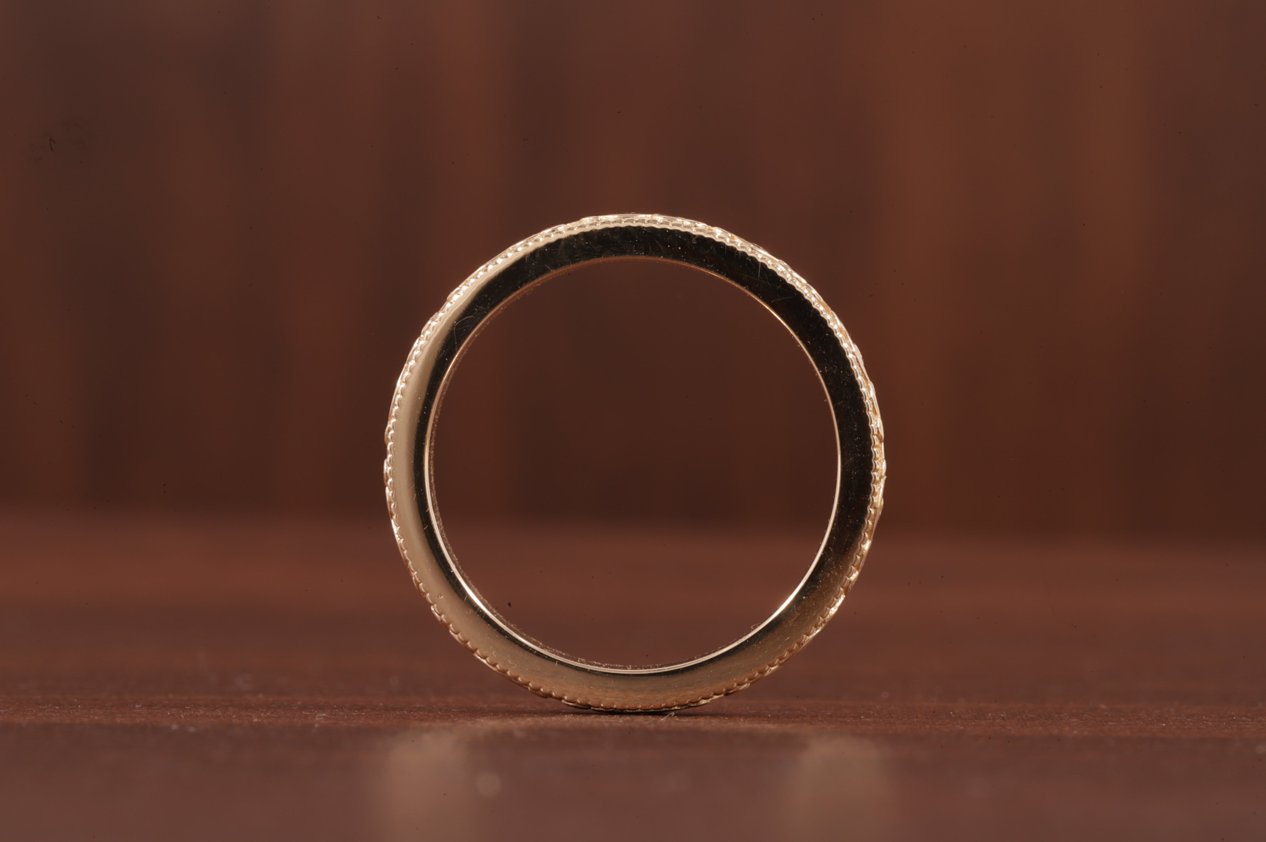 Women’s Vintage Style Wedding Band, Floral Wedding Band
