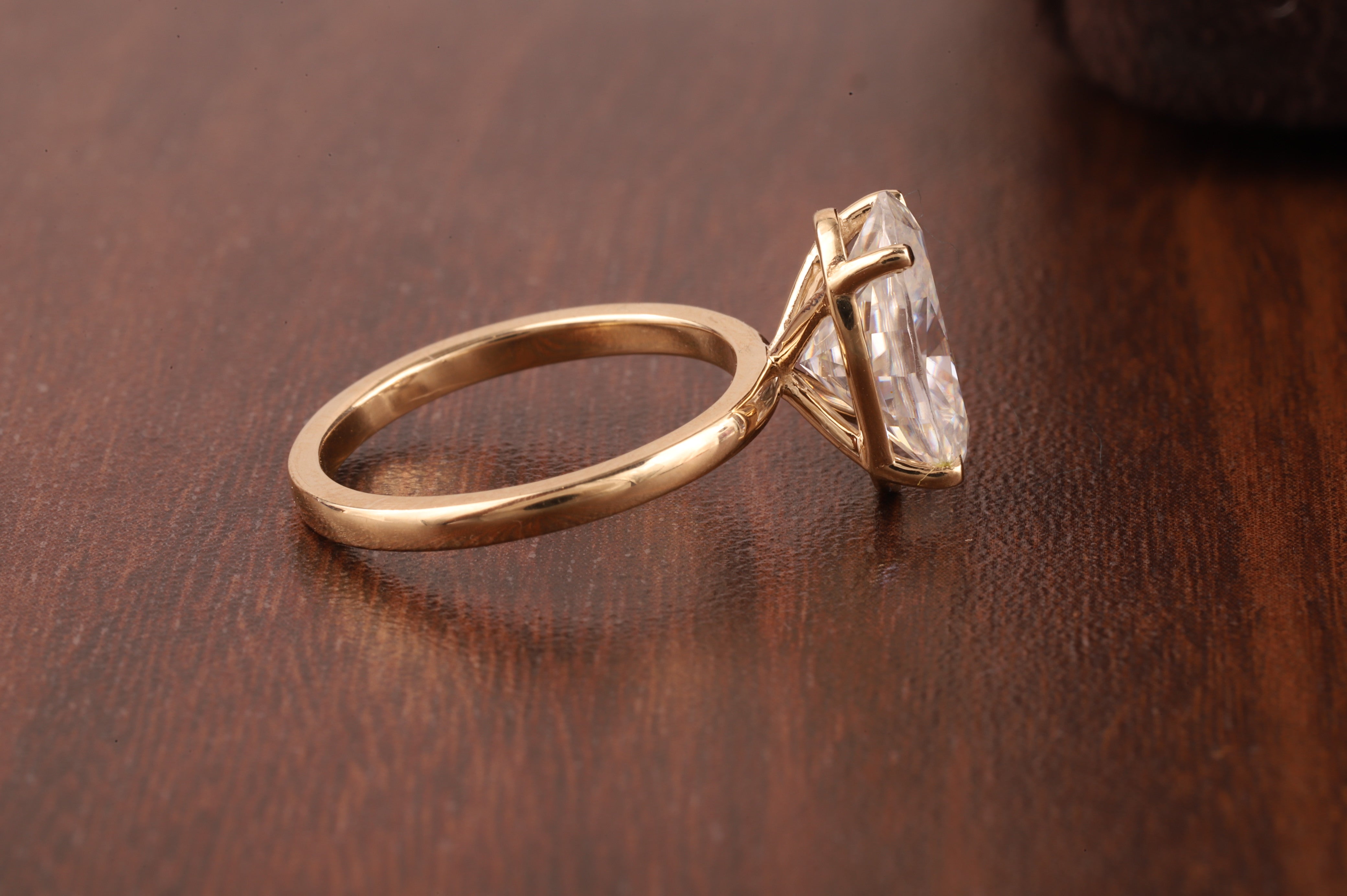 Oval Lab Grown Engagement Ring Set, 1 CT Delicate Oval Solitaire Ring, tulip Setting