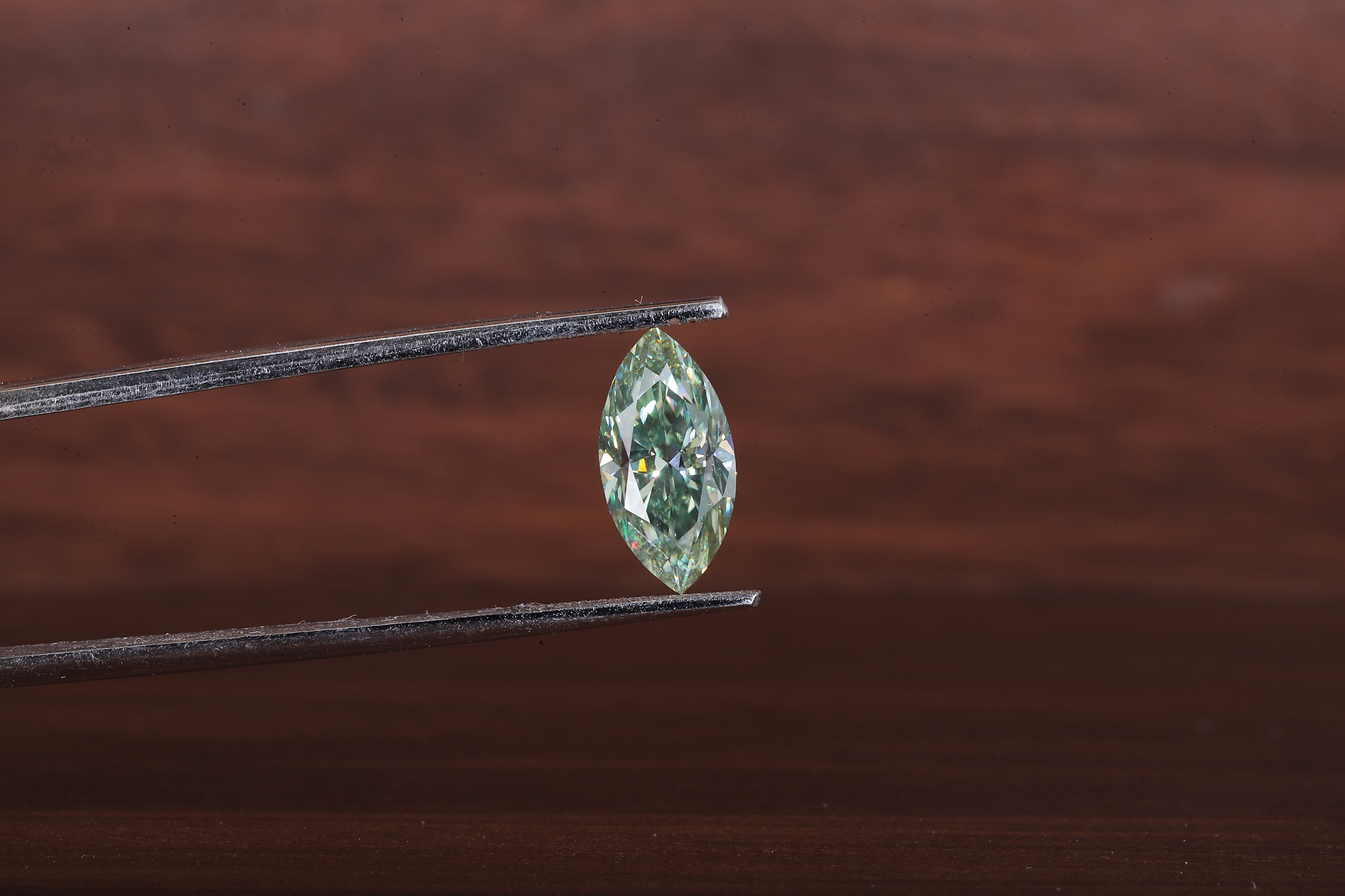 Fancy Green Marquise Cut Lab Grown Diamond, IGI Certified Marquise Cut
