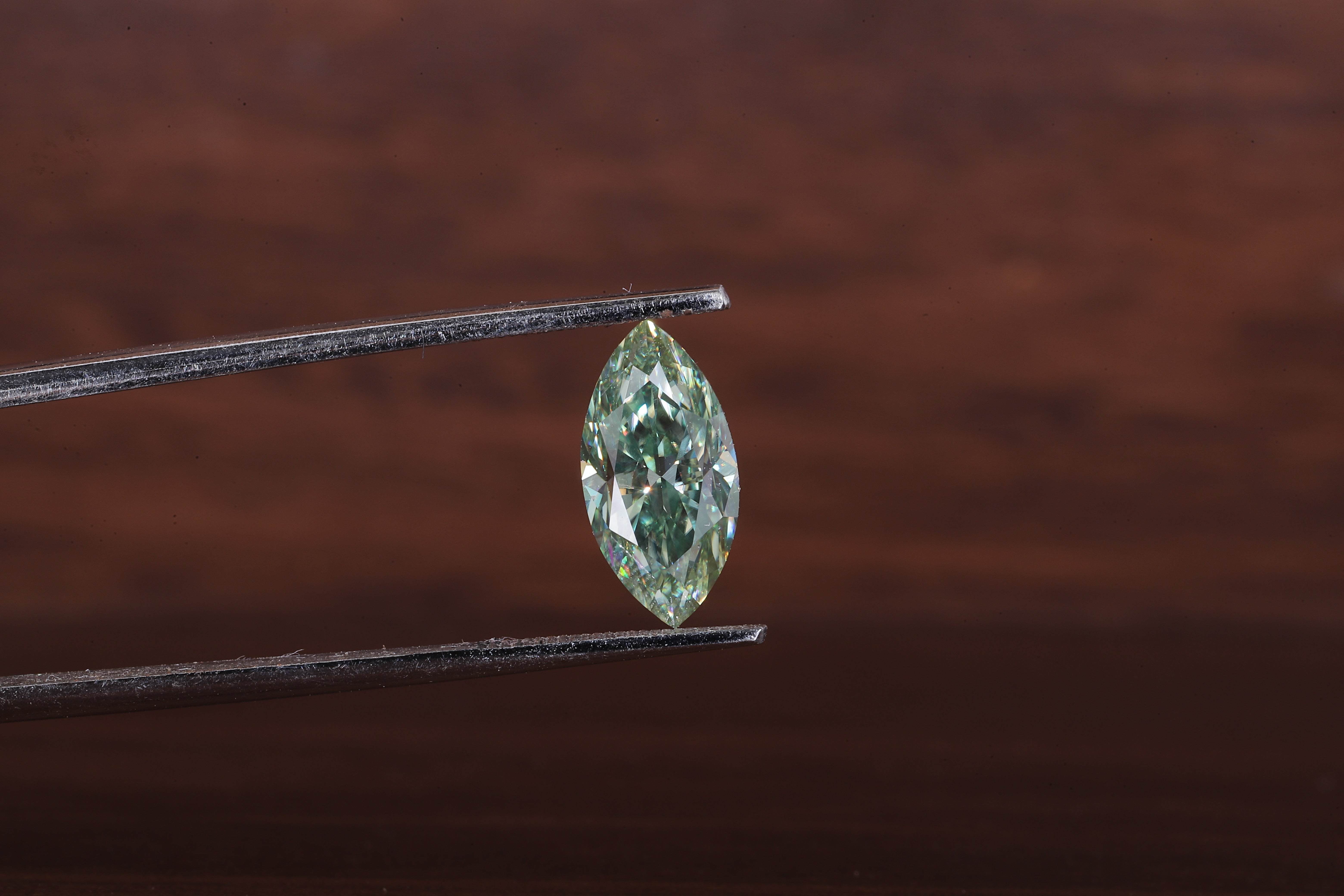 Fancy Green Marquise Cut Lab Grown Diamond, IGI Certified Marquise Cut