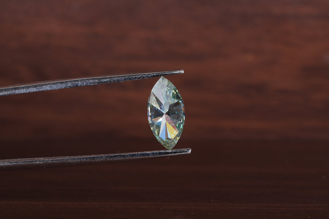 Fancy Green Marquise Cut Lab Grown Diamond, IGI Certified Marquise Cut