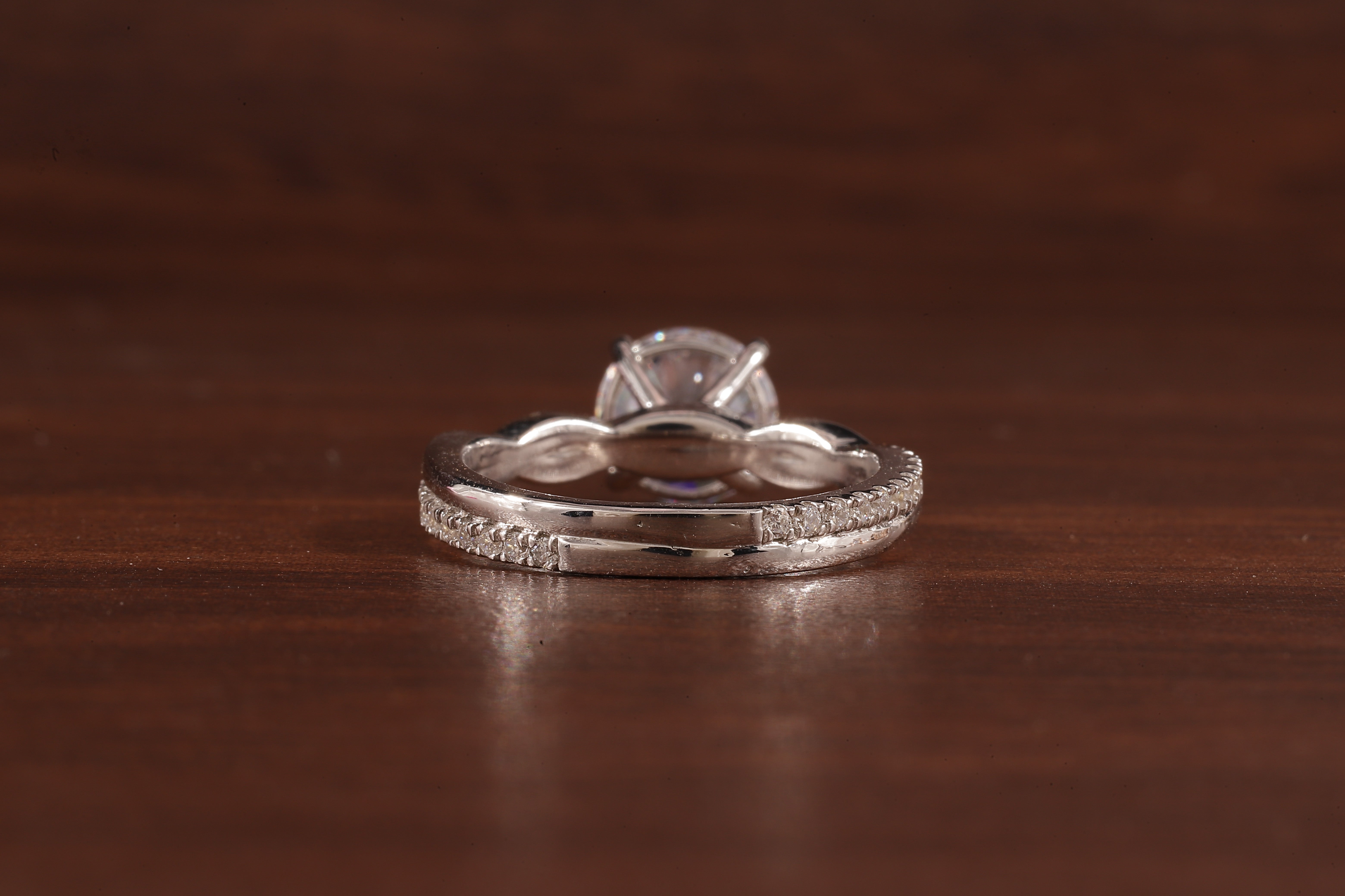 1.5 Carat Lab Grown Diamond, Twisted Engagement Ring, Vain Engagement Ring