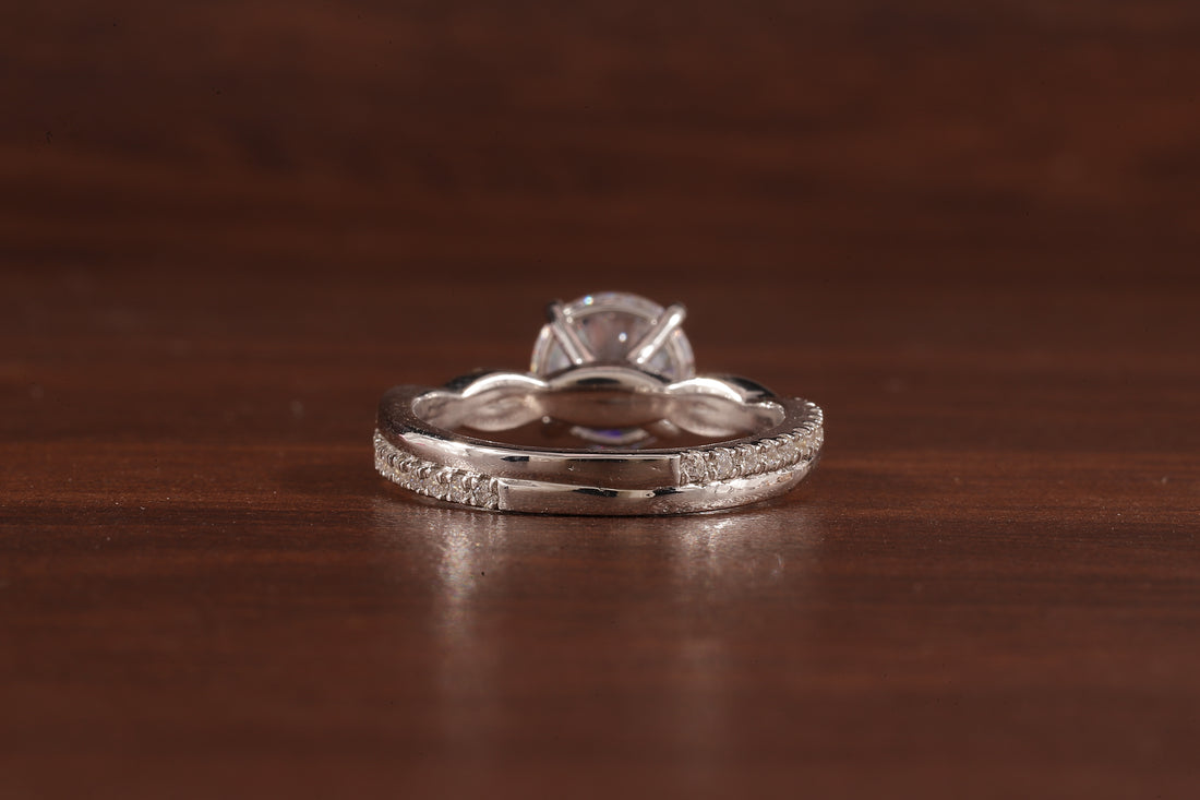 1.5 Carat Lab Grown Diamond, Twisted Engagement Ring, Vain Engagement Ring