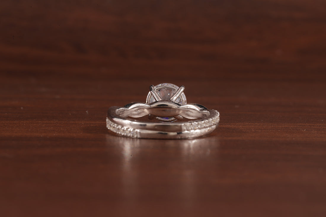 1.5 Carat Lab Grown Diamond, Twisted Engagement Ring, Vain Engagement Ring