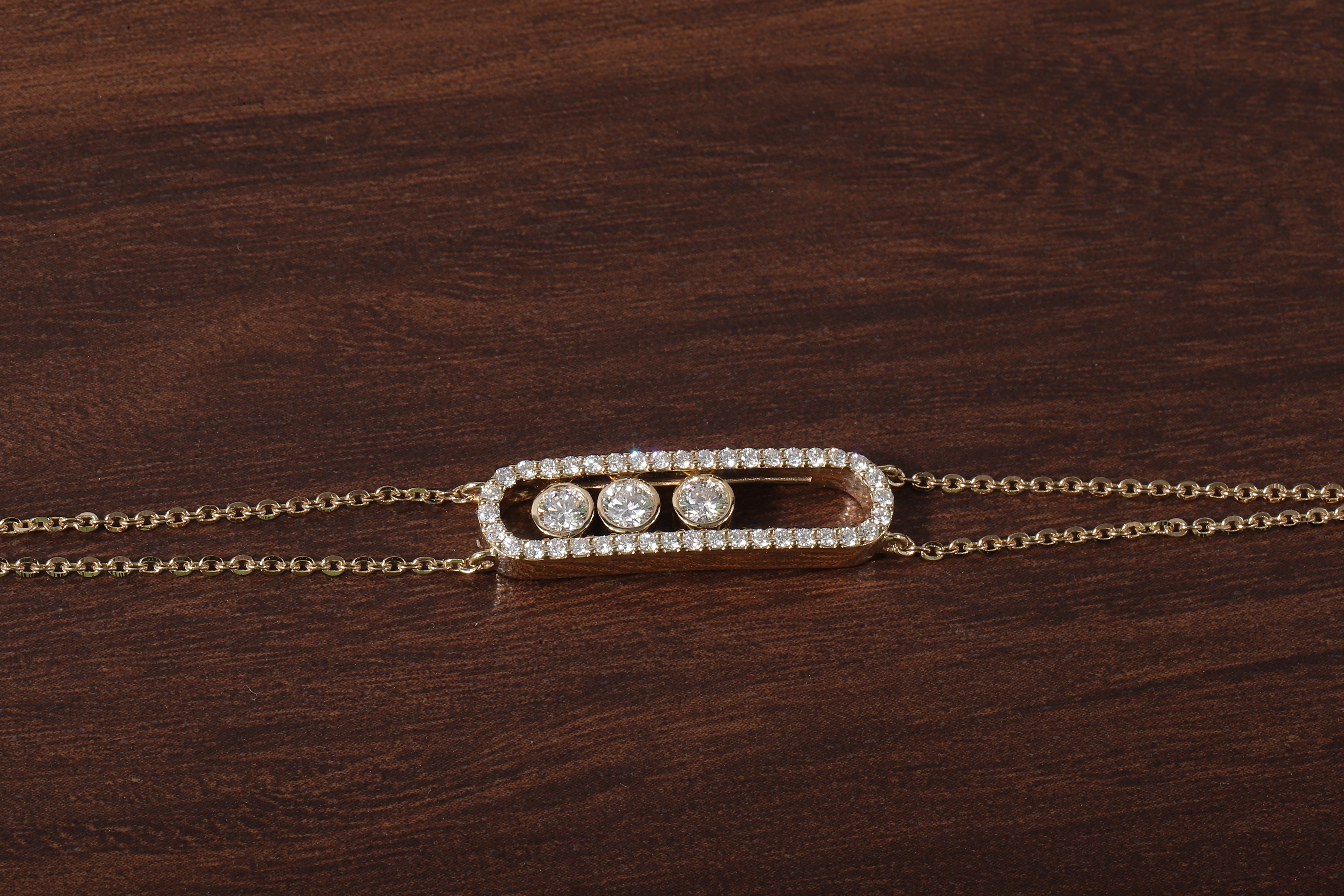 Round Lab Grown Diamond Women's Bracelet, Round Pave Movable Diamond Bracelet,