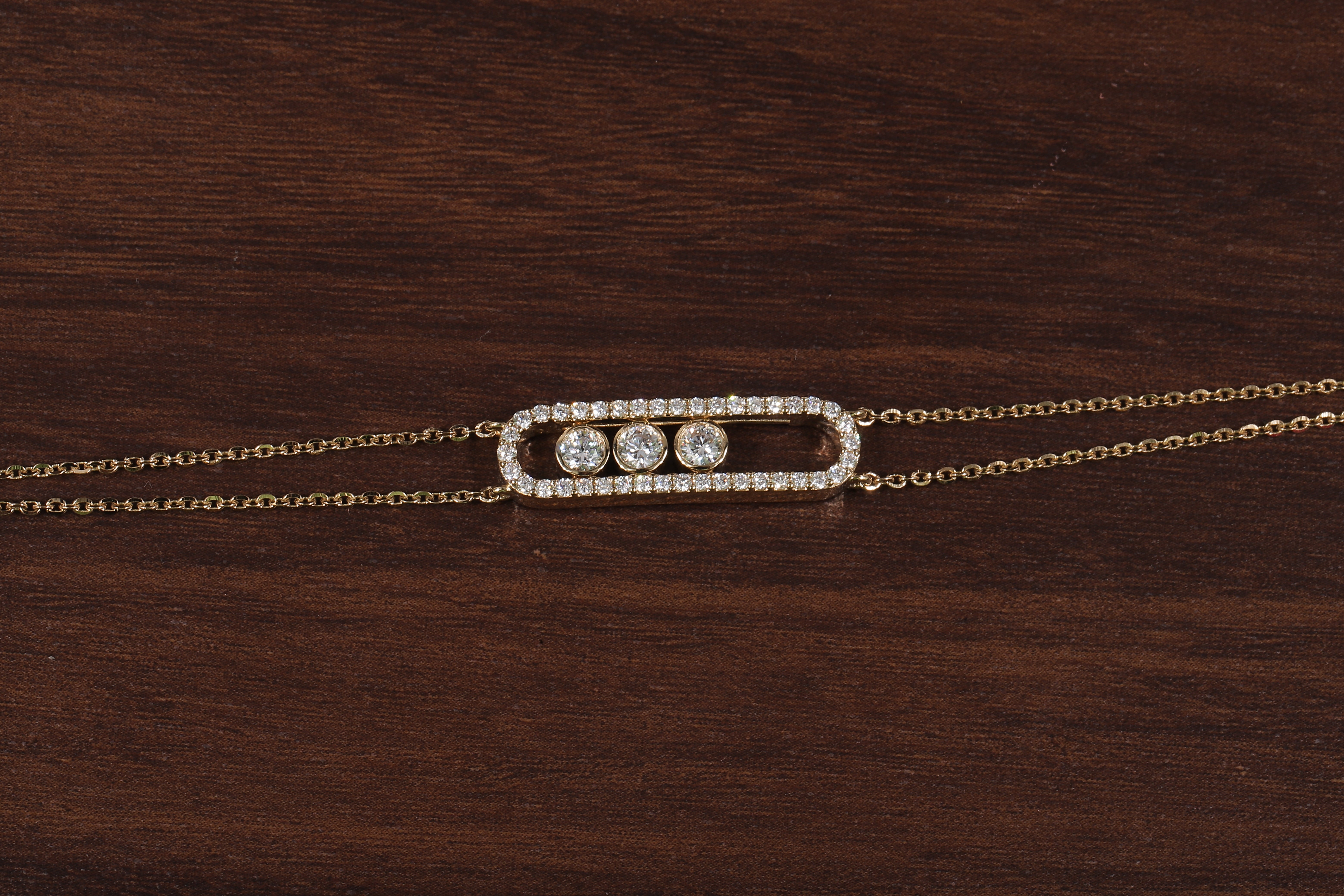 Round Lab Grown Diamond Women's Bracelet, Round Pave Movable Diamond Bracelet,