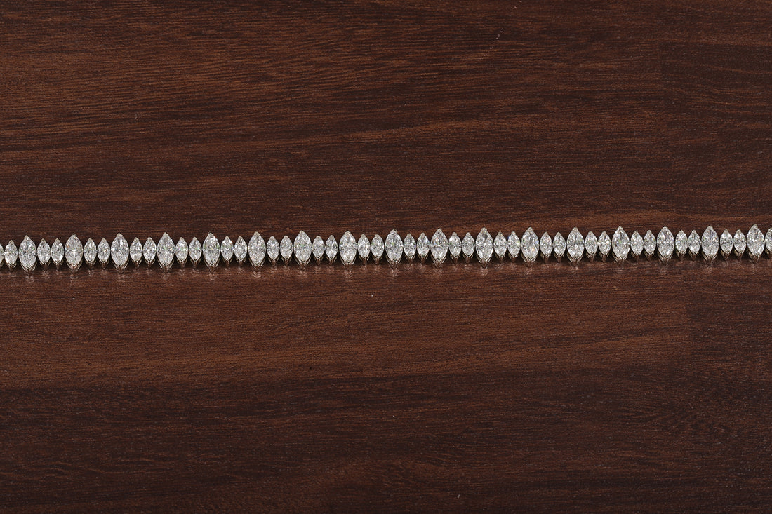 Marquise Diamond Tennis Bracelet, Marquise lab Grown diamond