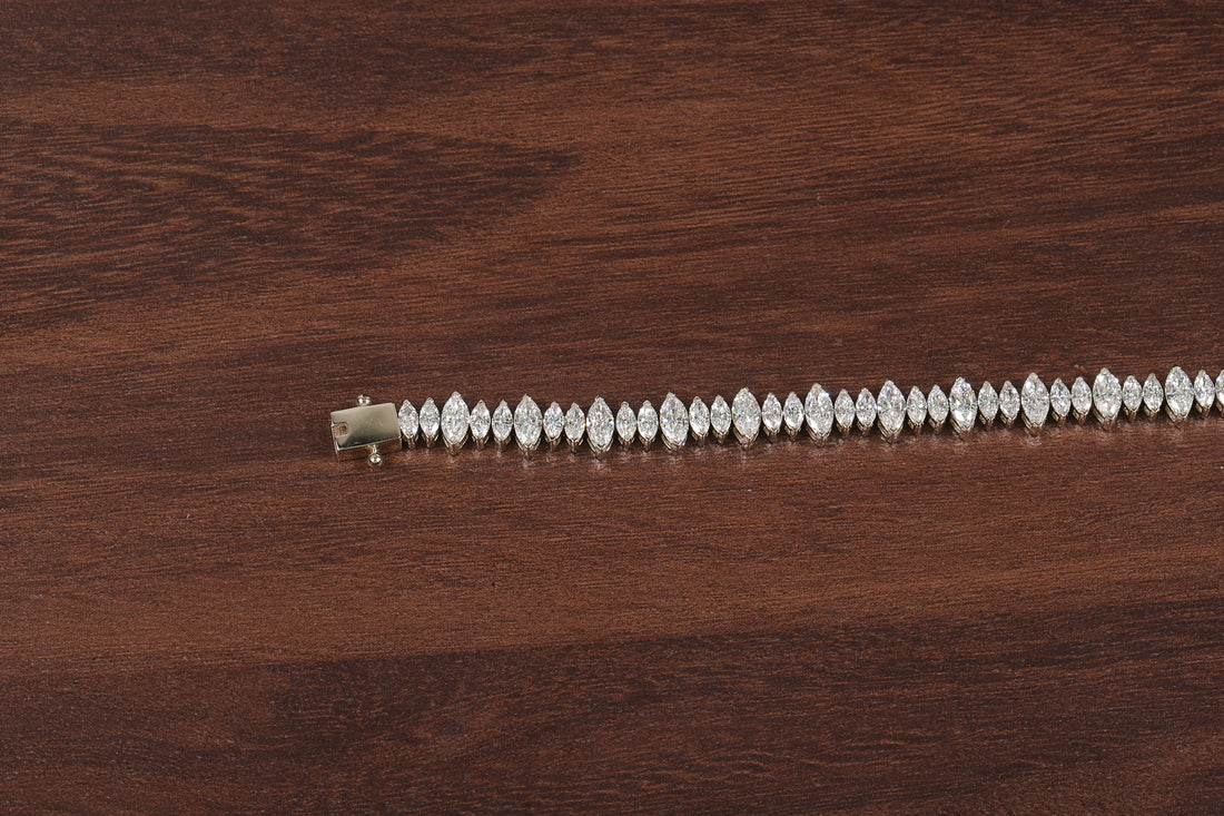 Marquise Diamond Tennis Bracelet, Marquise lab Grown diamond