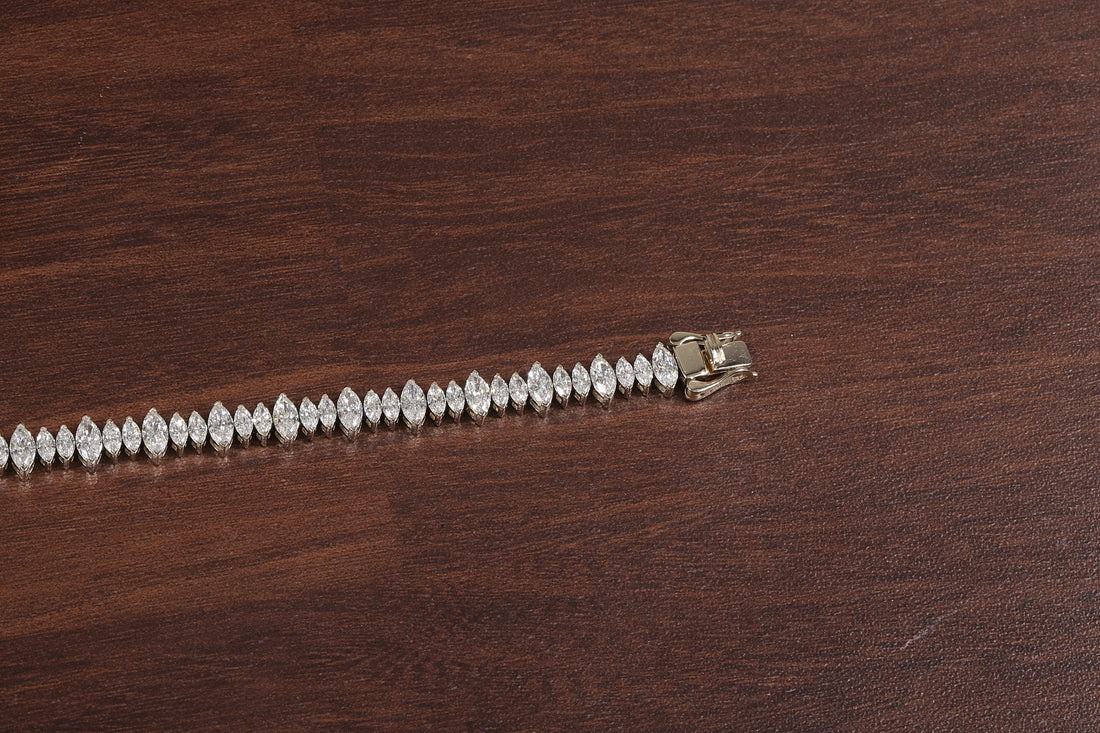 Marquise Diamond Tennis Bracelet, Marquise lab Grown diamond