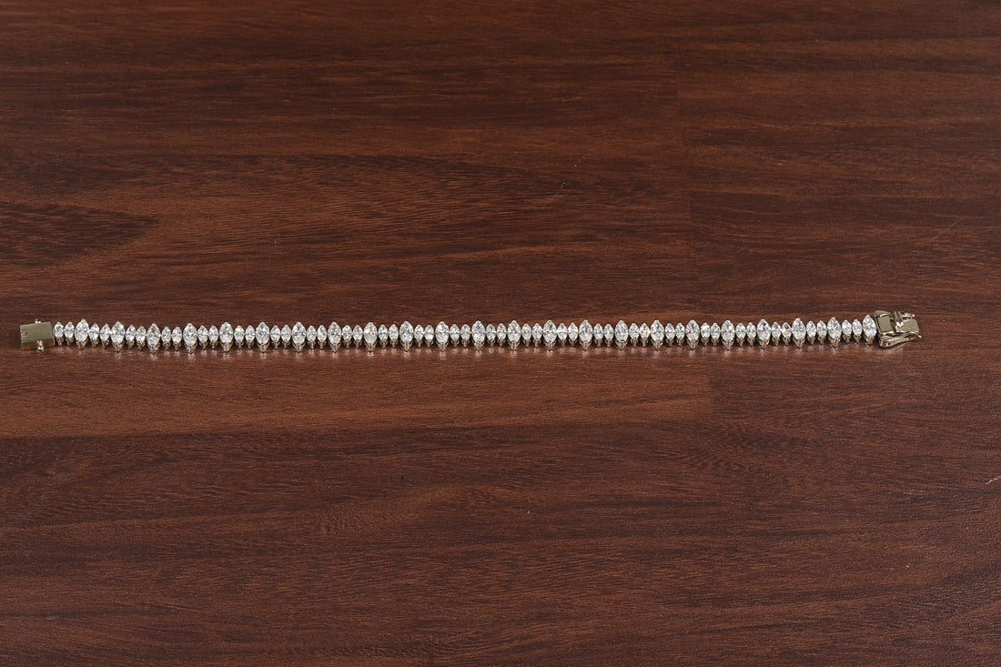 Marquise Diamond Tennis Bracelet, Marquise lab Grown diamond