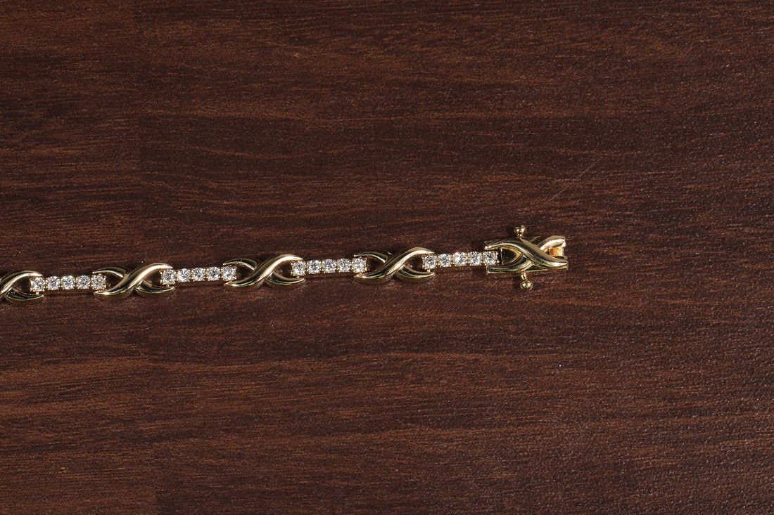 Round Diamond infinity Bracelet, Round Lab Grown Diamond