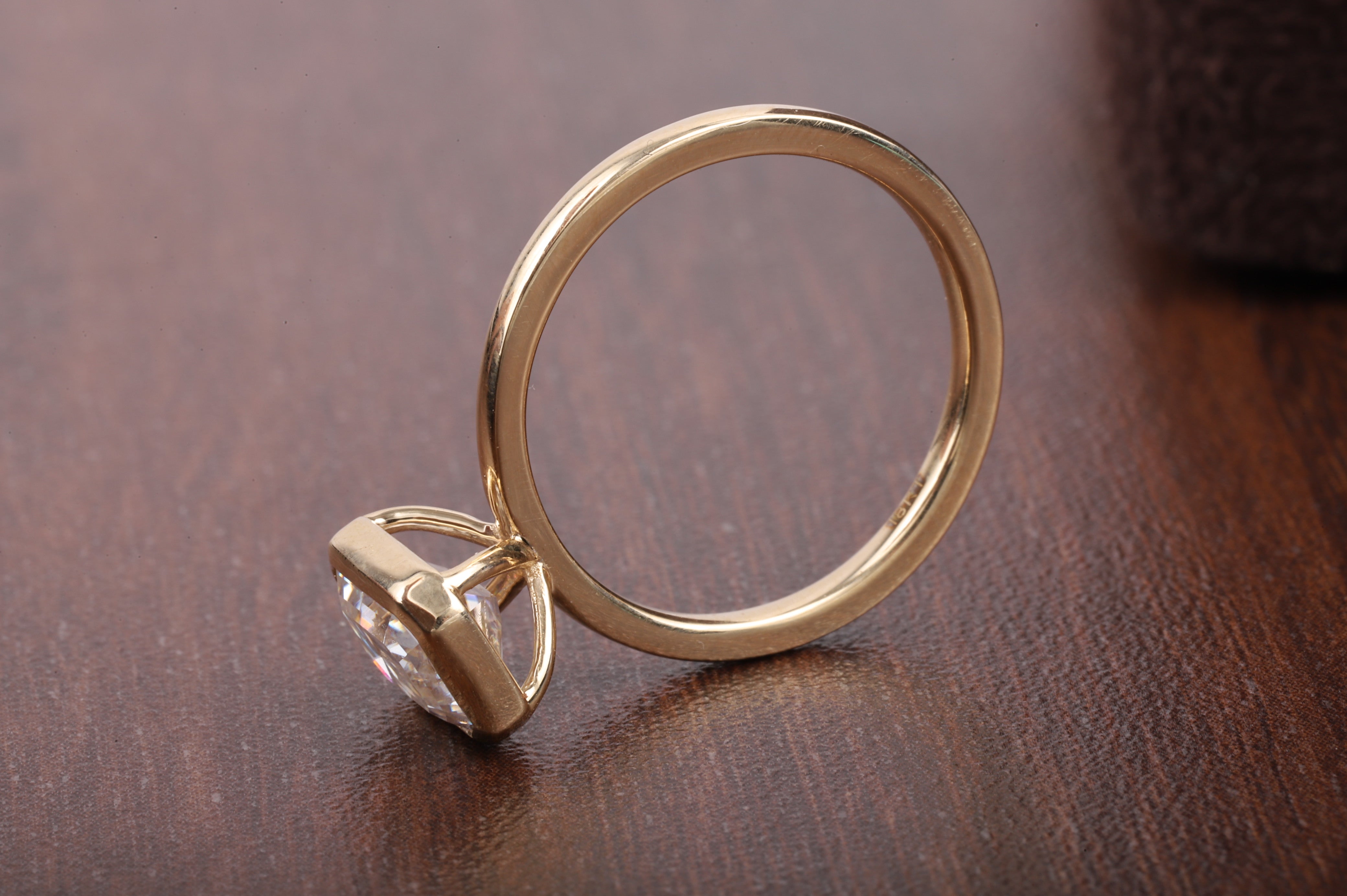 Emerald Cut Lab Grown Diamond Solitaire Ring with 14K Gold