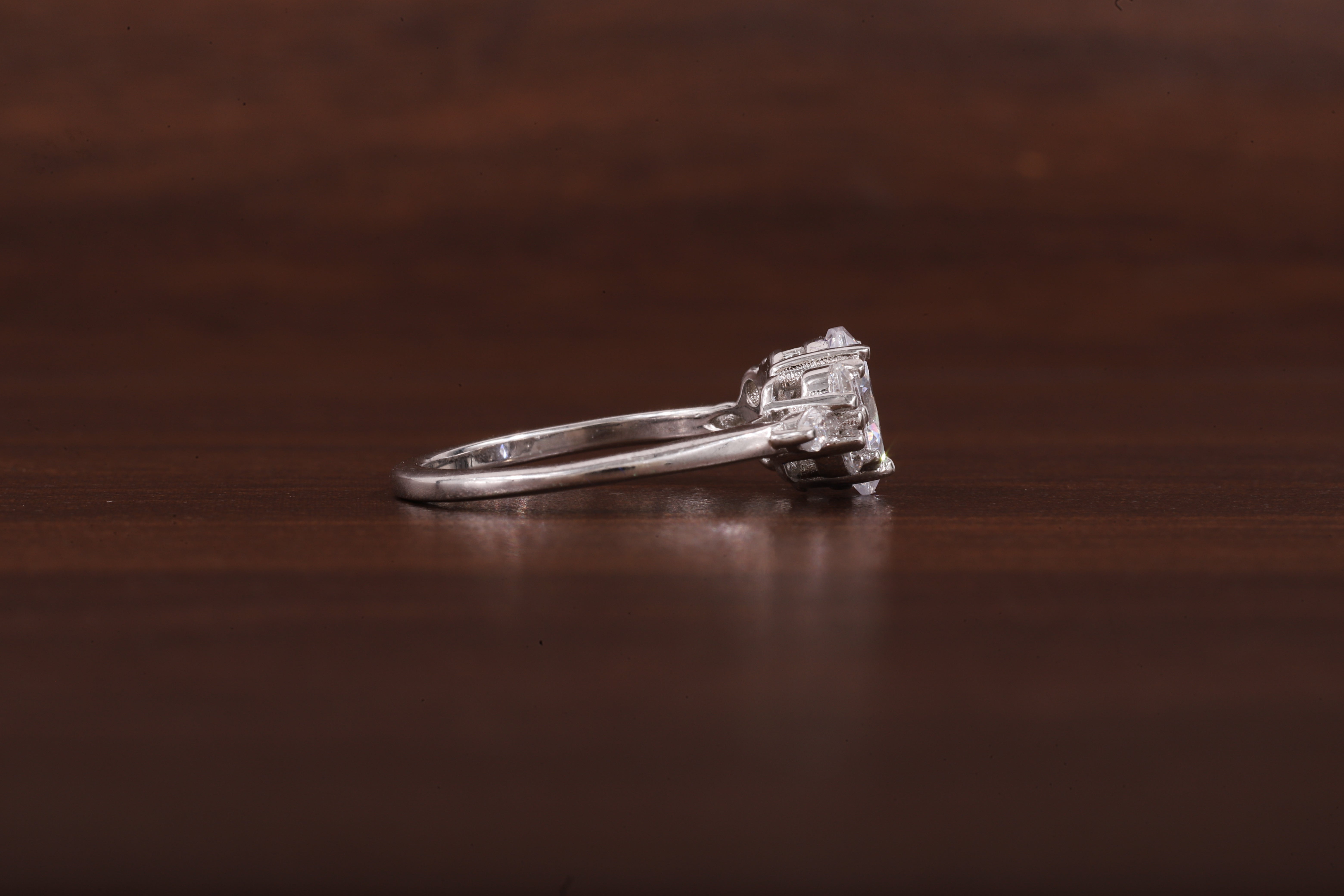 Oval Moissanite Bridal Ring, 1.25CT Moissanite Engagement Ring