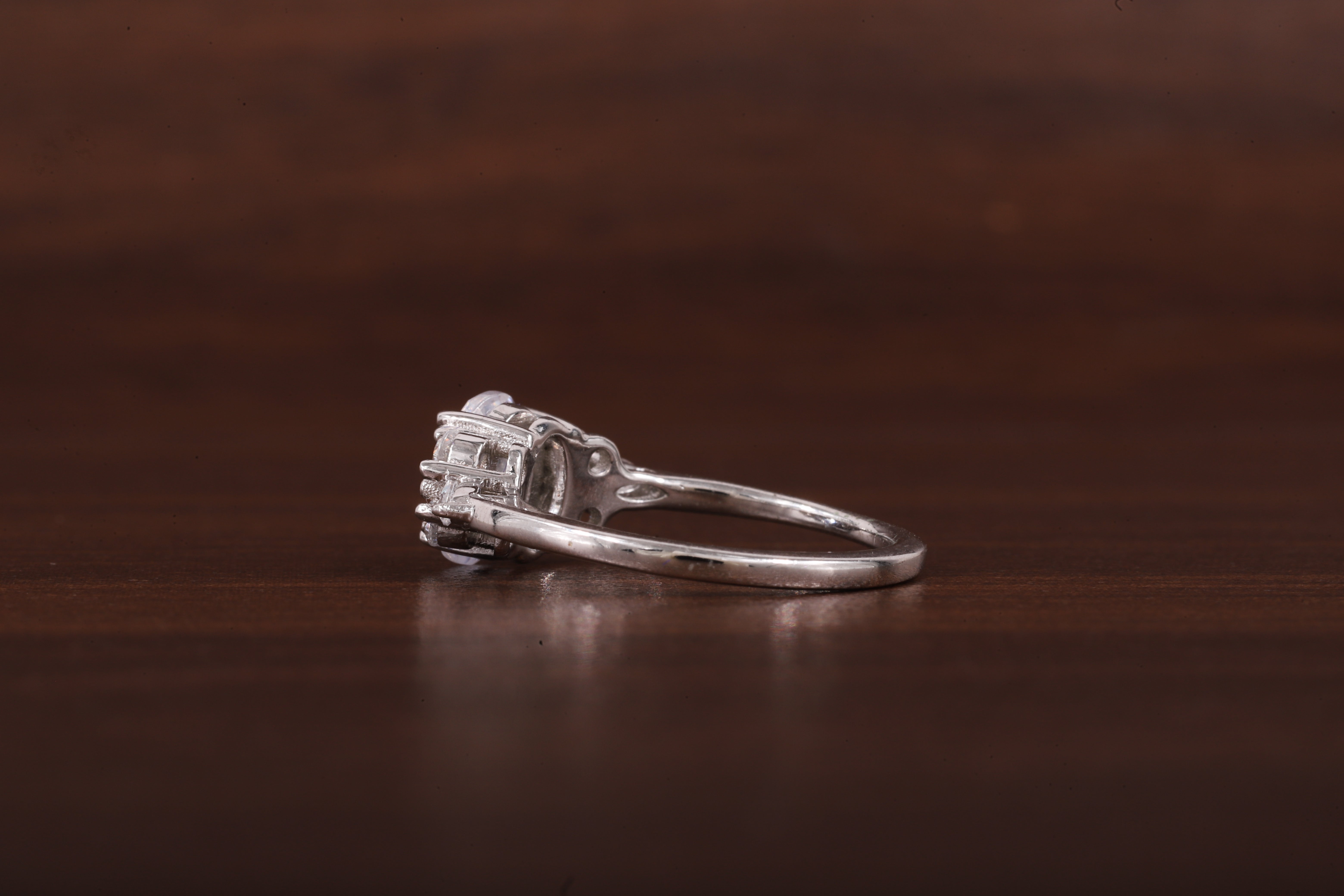 Oval Moissanite Bridal Ring, 1.25CT Moissanite Engagement Ring