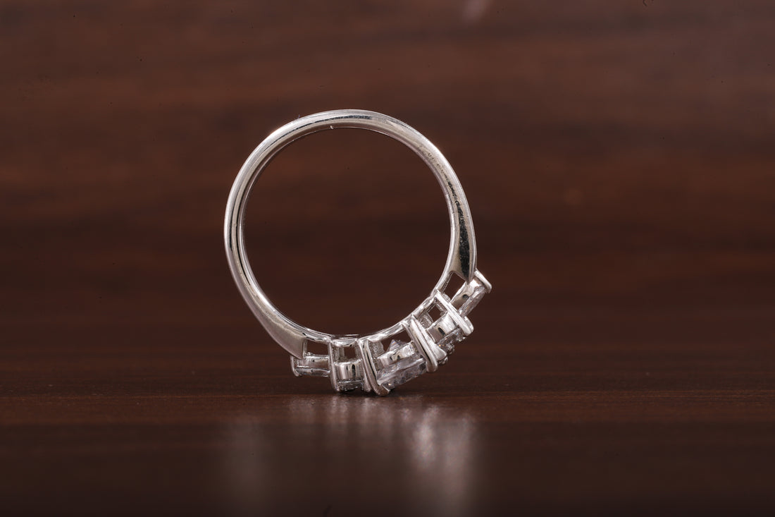 Oval Moissanite Bridal Ring, 1.25CT Moissanite Engagement Ring
