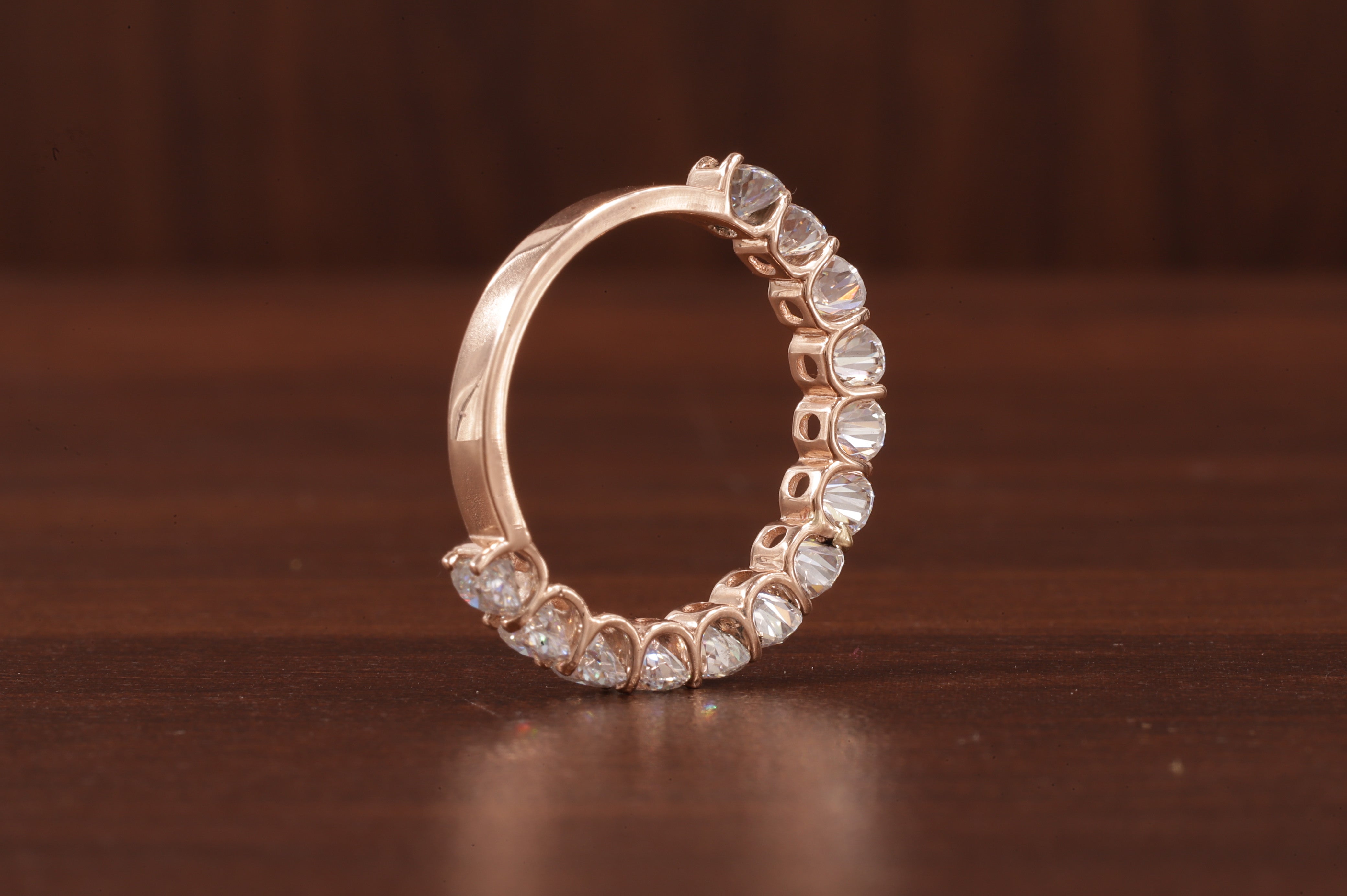 Oval Lab Grown Diamond Anniversary Band, CVD Diamond Wedding Half Eternity Band, Lab Created Diamond