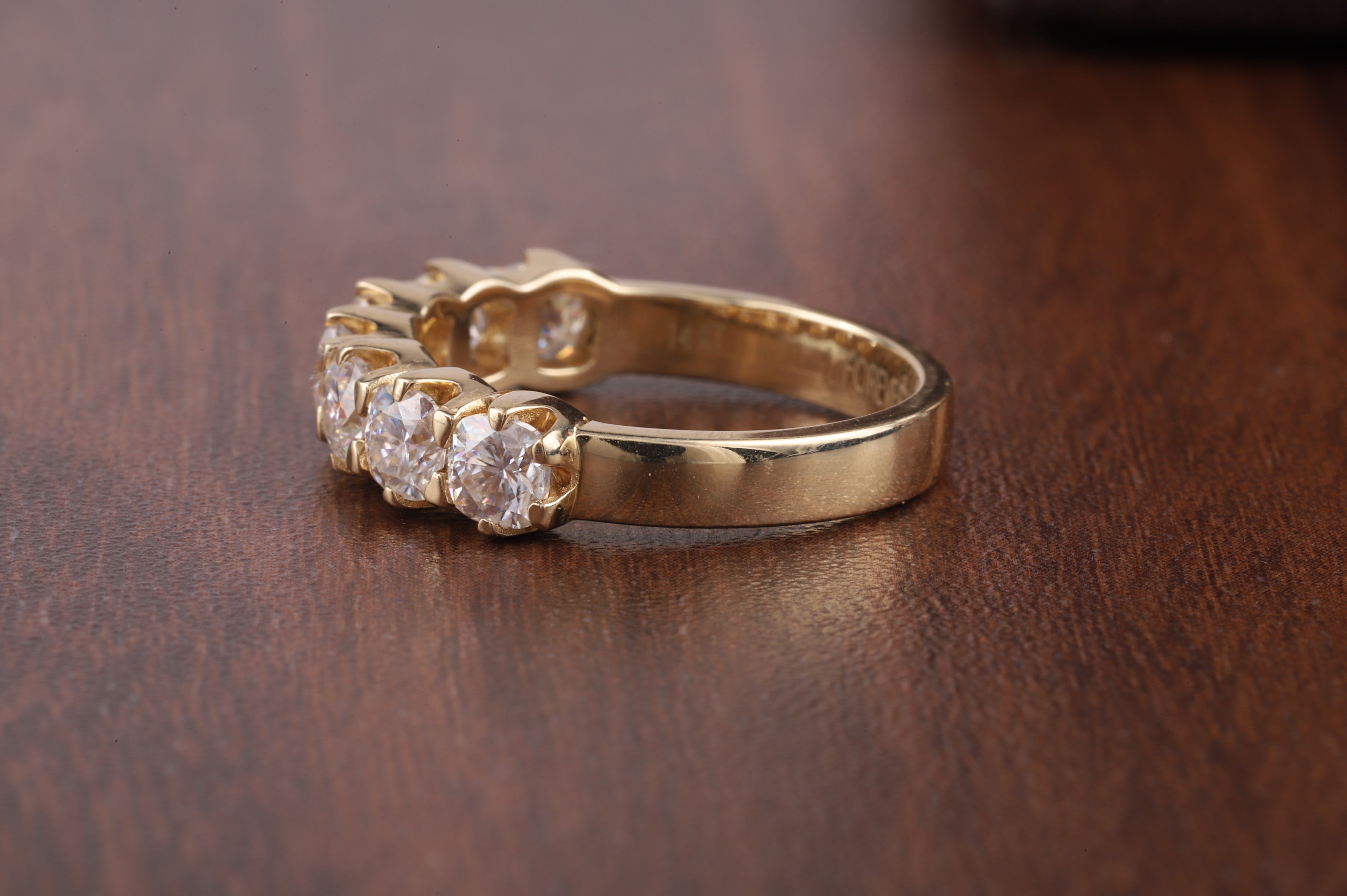 Seven Stone cushion Matching Wedding Band with Colorless Square Cushion Cut Moissanite dimond