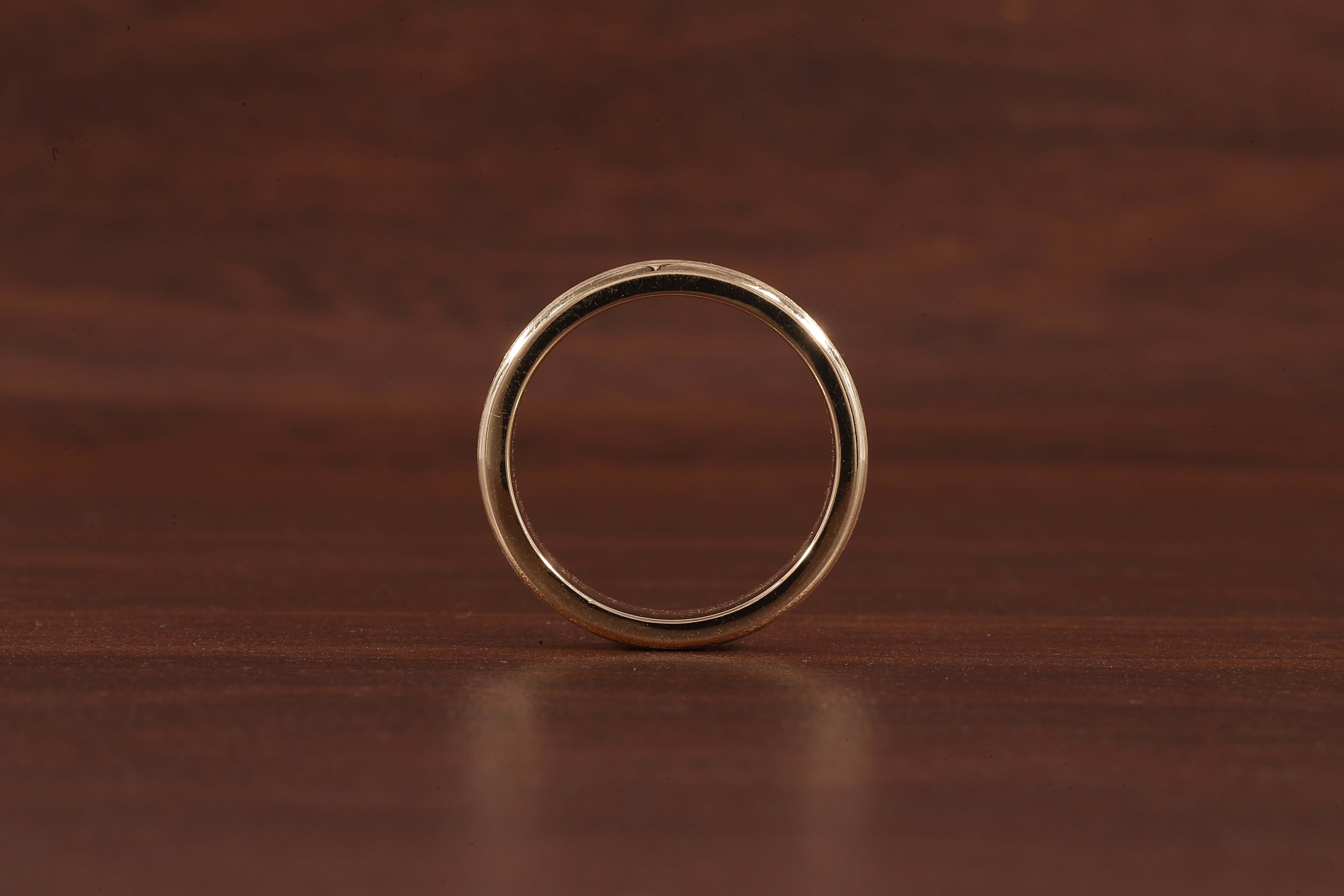 14K Yellow Gold Moissanite Men's Full Eternity Wedding Band Ring