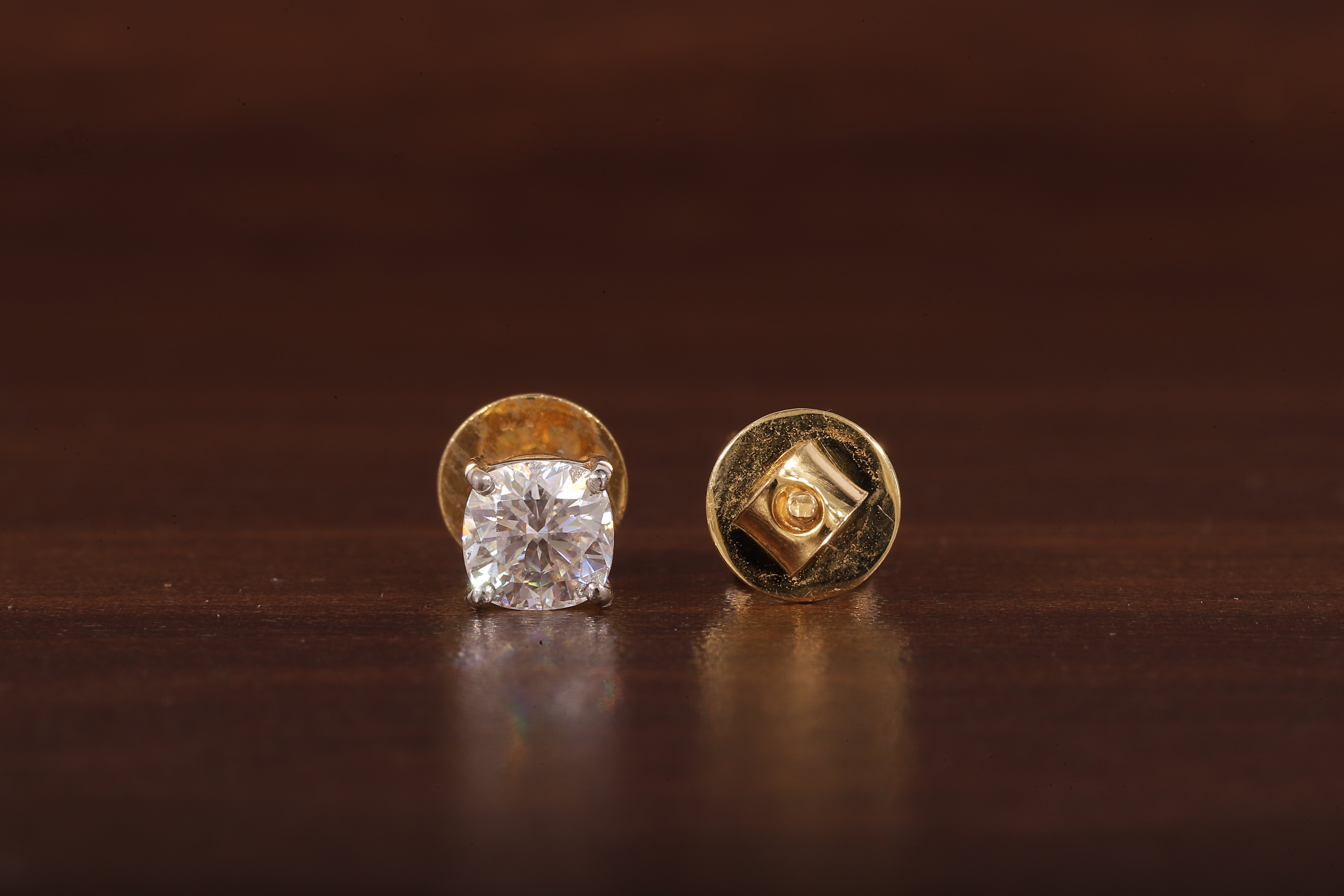 1 CT Cushion Moissanite Screw Back Stud Earrings