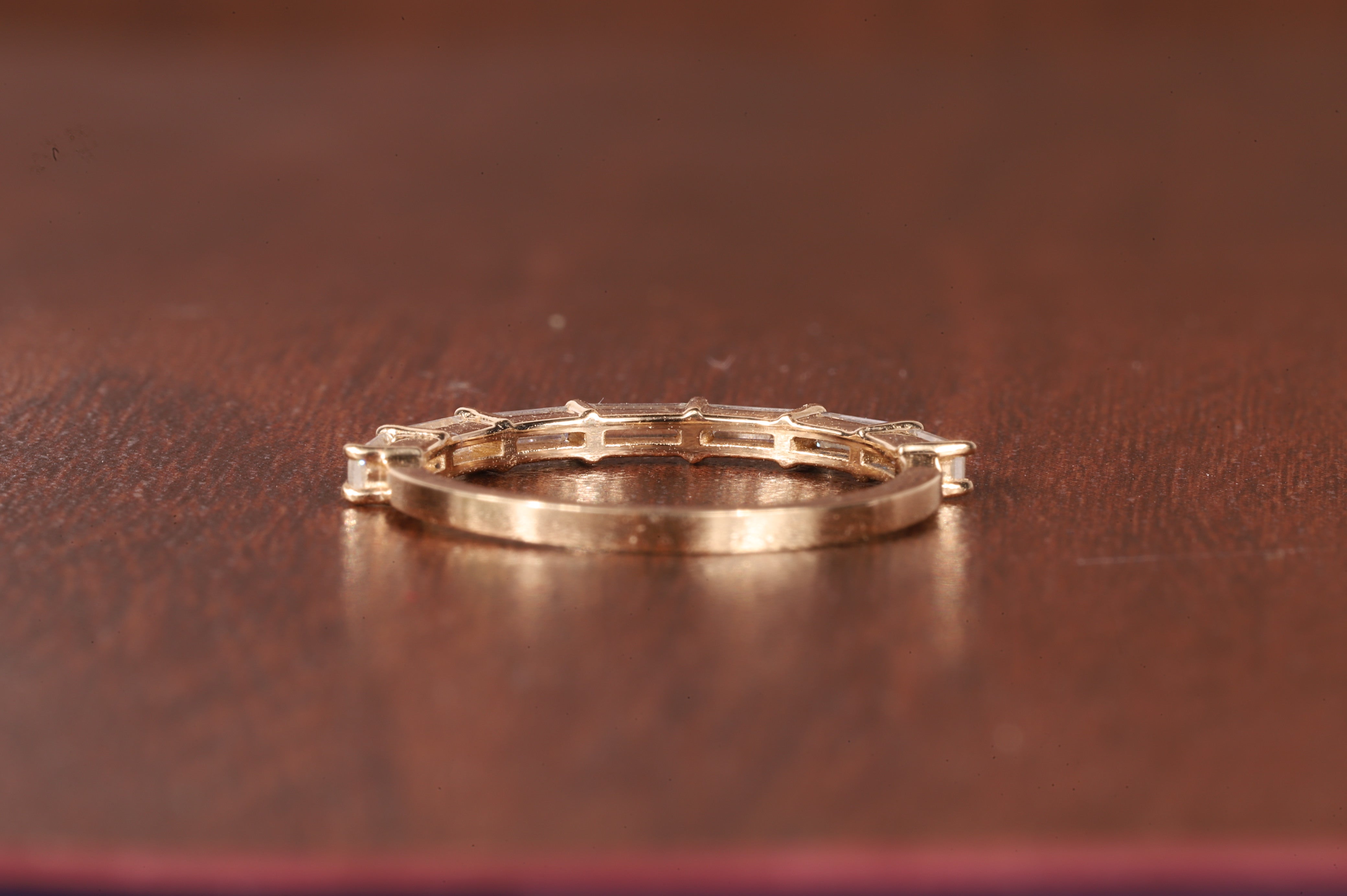 14k Gold Baguette Lab Grown Diamond Wedding Ring