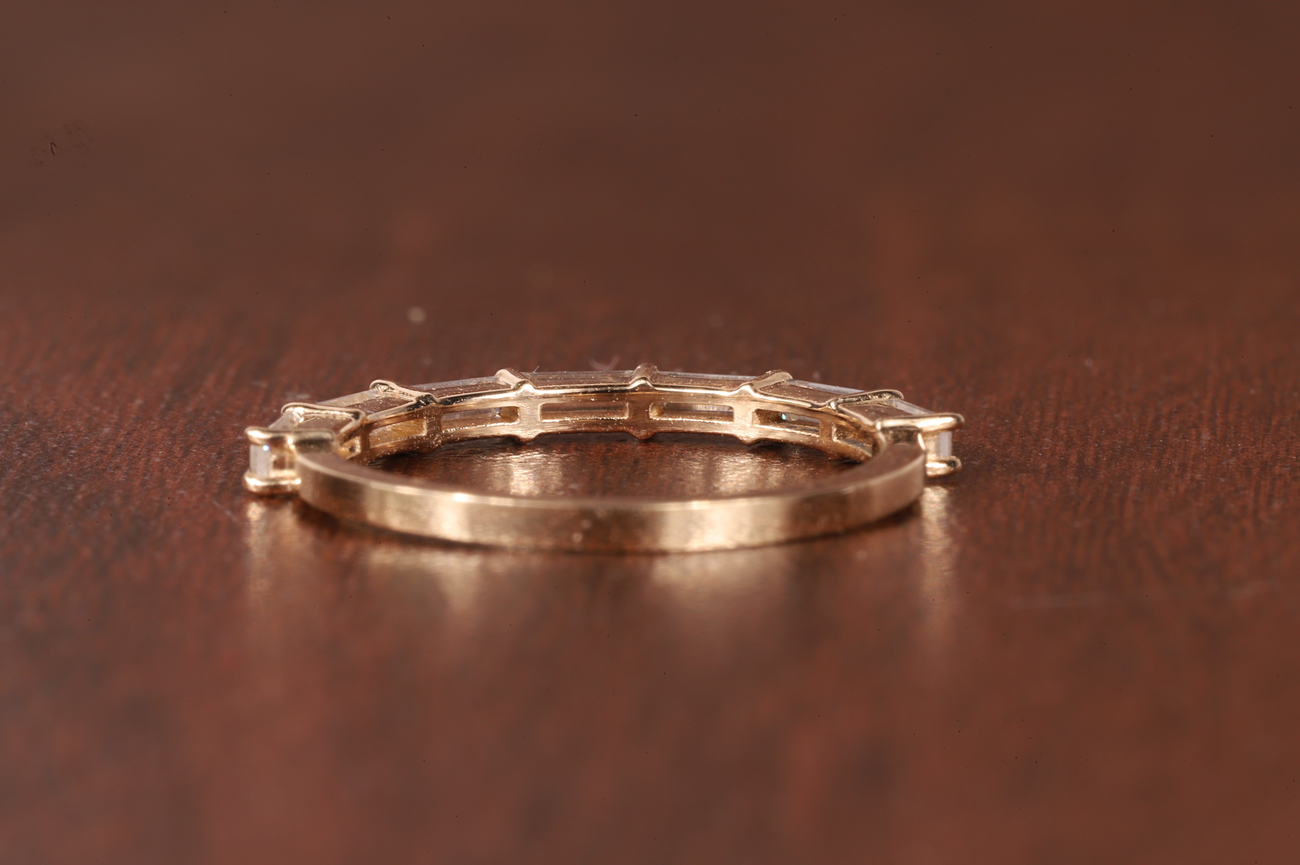 14k Gold Baguette Lab Grown Diamond Wedding Ring
