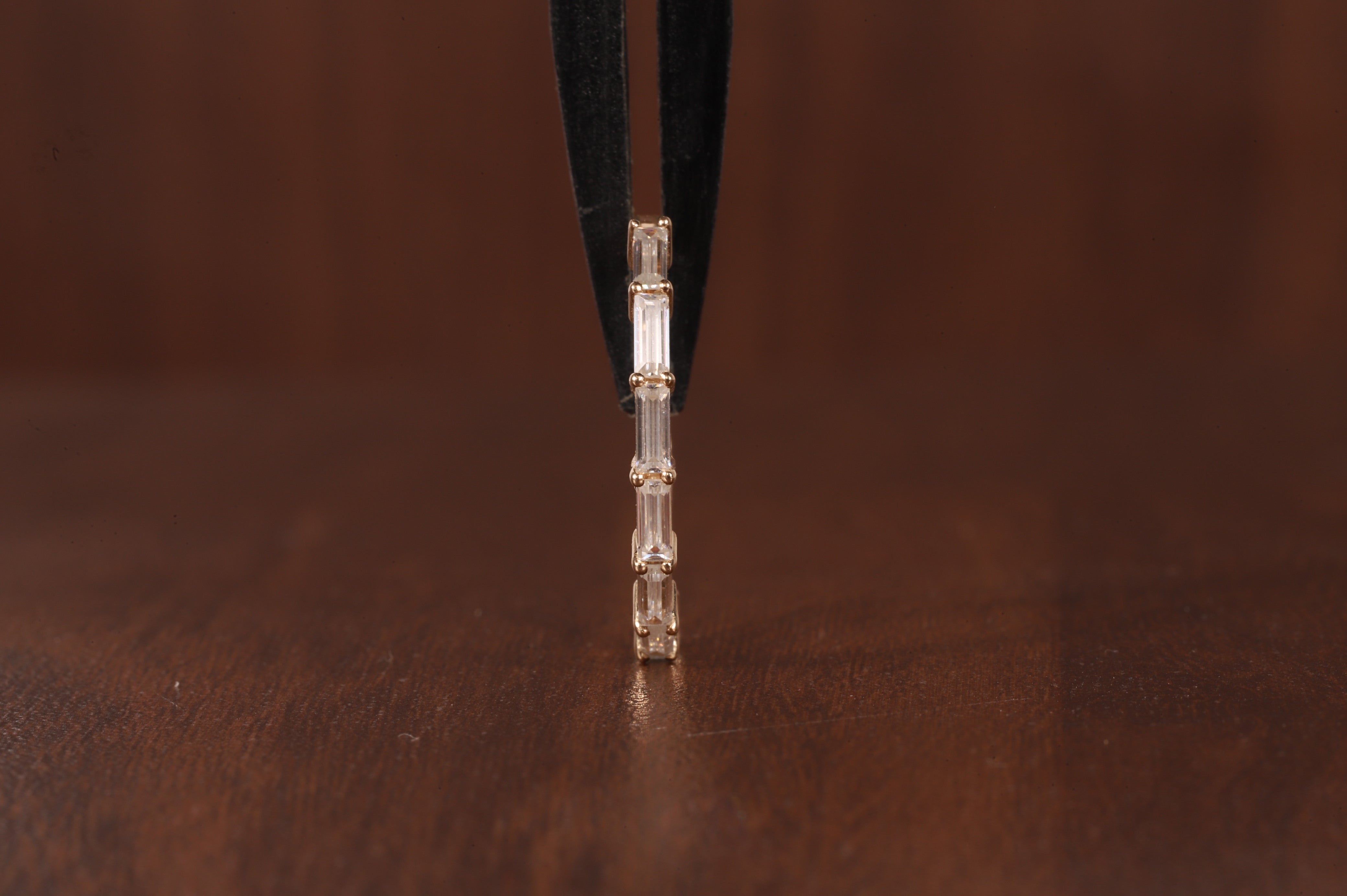 14k Gold Baguette Lab Grown Diamond Wedding Ring
