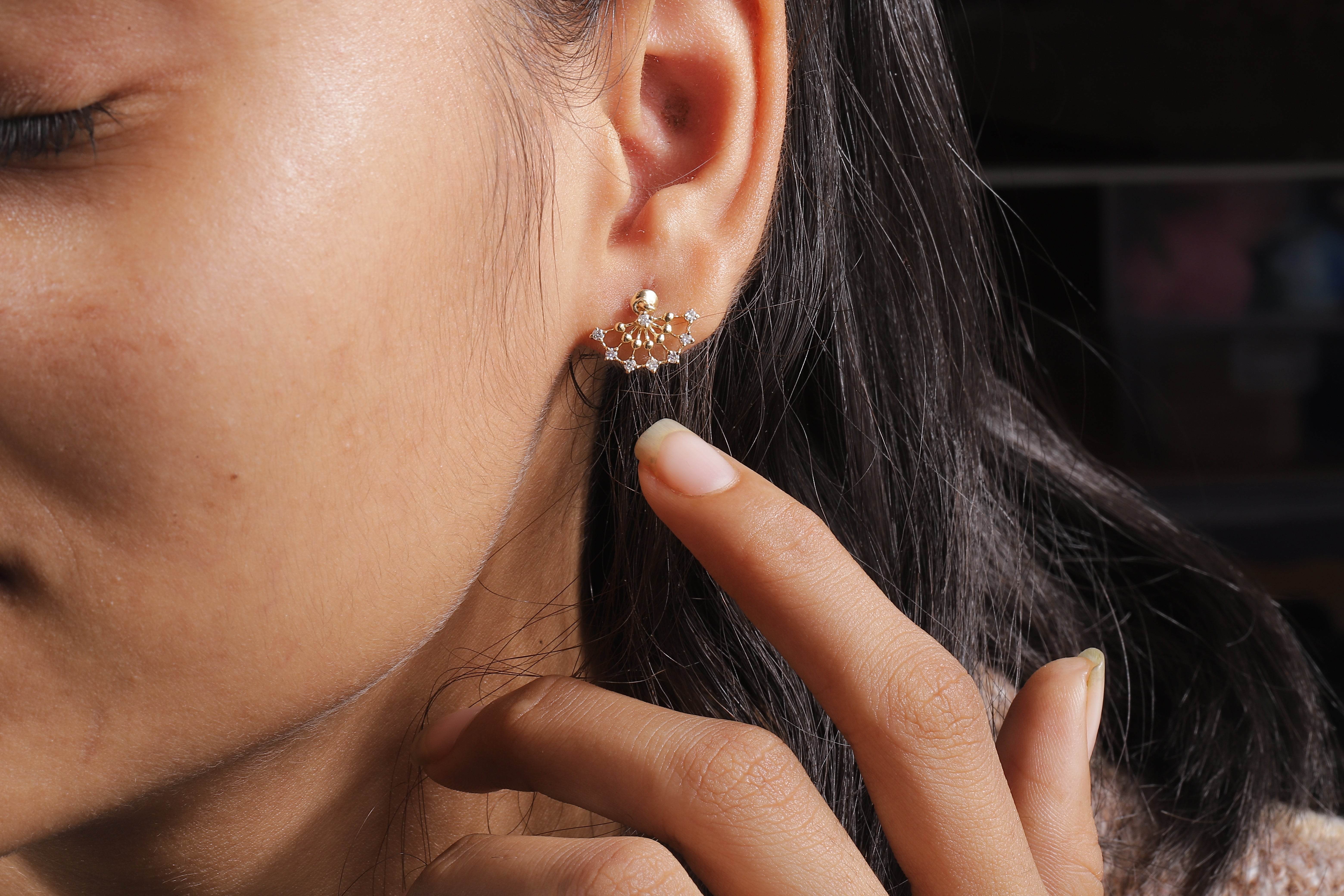 Vertical Helix/ cartilage Earring,conch Helix Stud, Vertical Stud,Vertical piercing