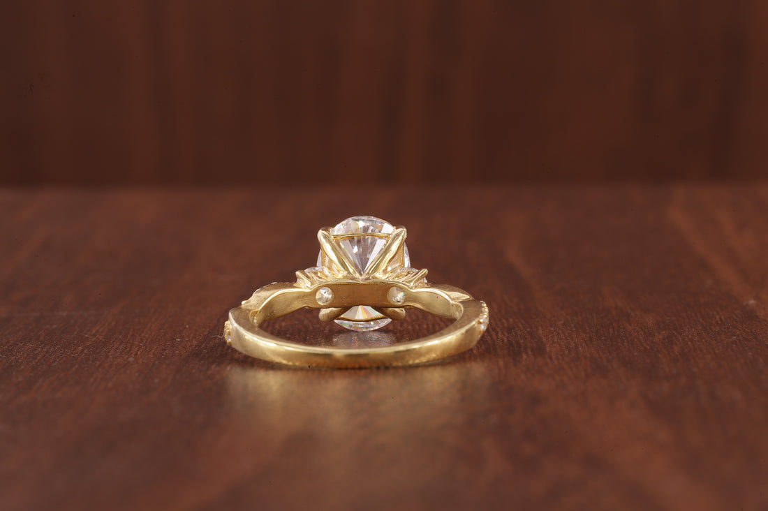 Twisted Moissanite Ring, 2.5Ct Oval Moissanite Ring, Moissanite Engagement Ring