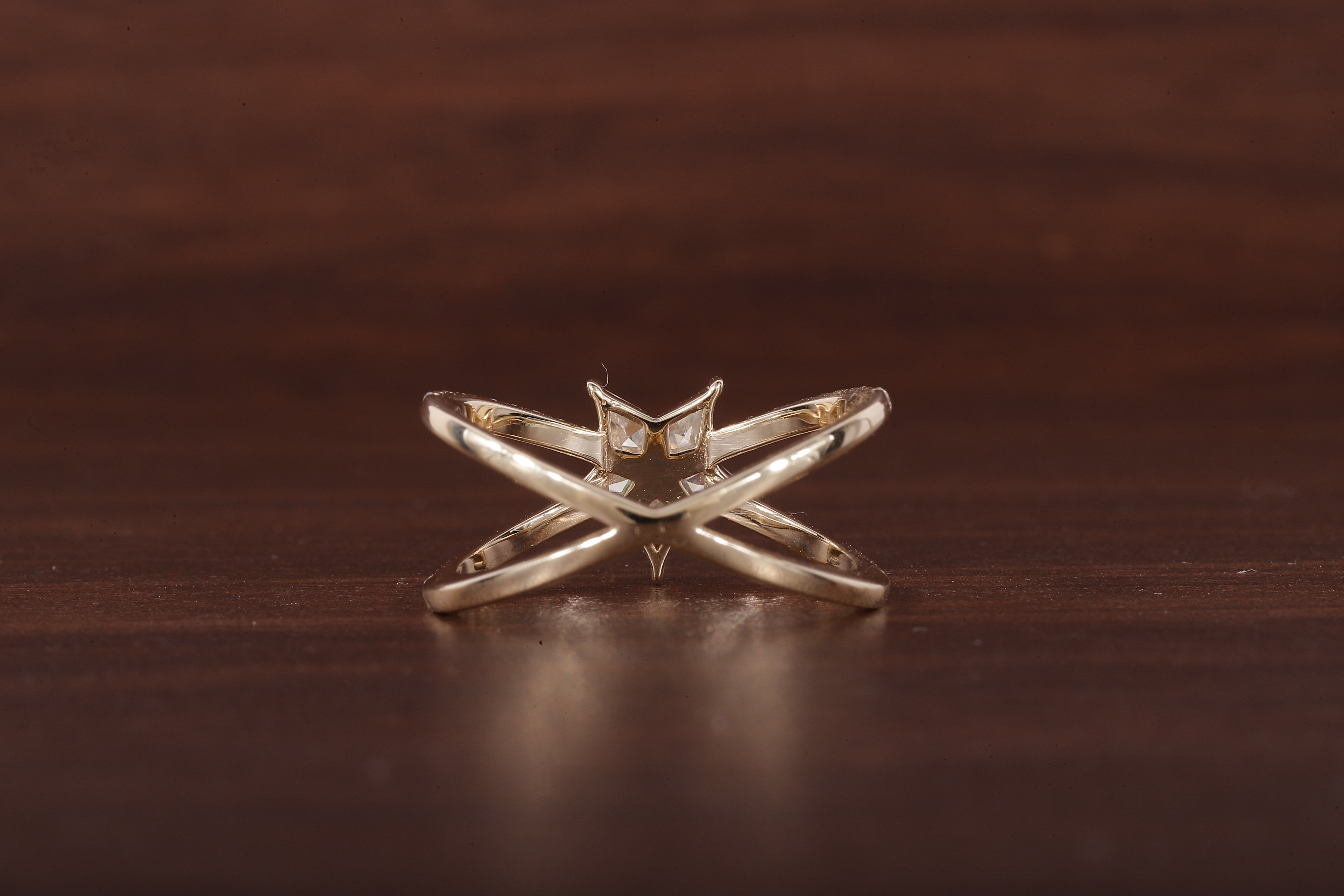 Kite Lab Grown Diamond Engagement Ring, EF/VVS Kite Diamond Star Shape Wedding Ring