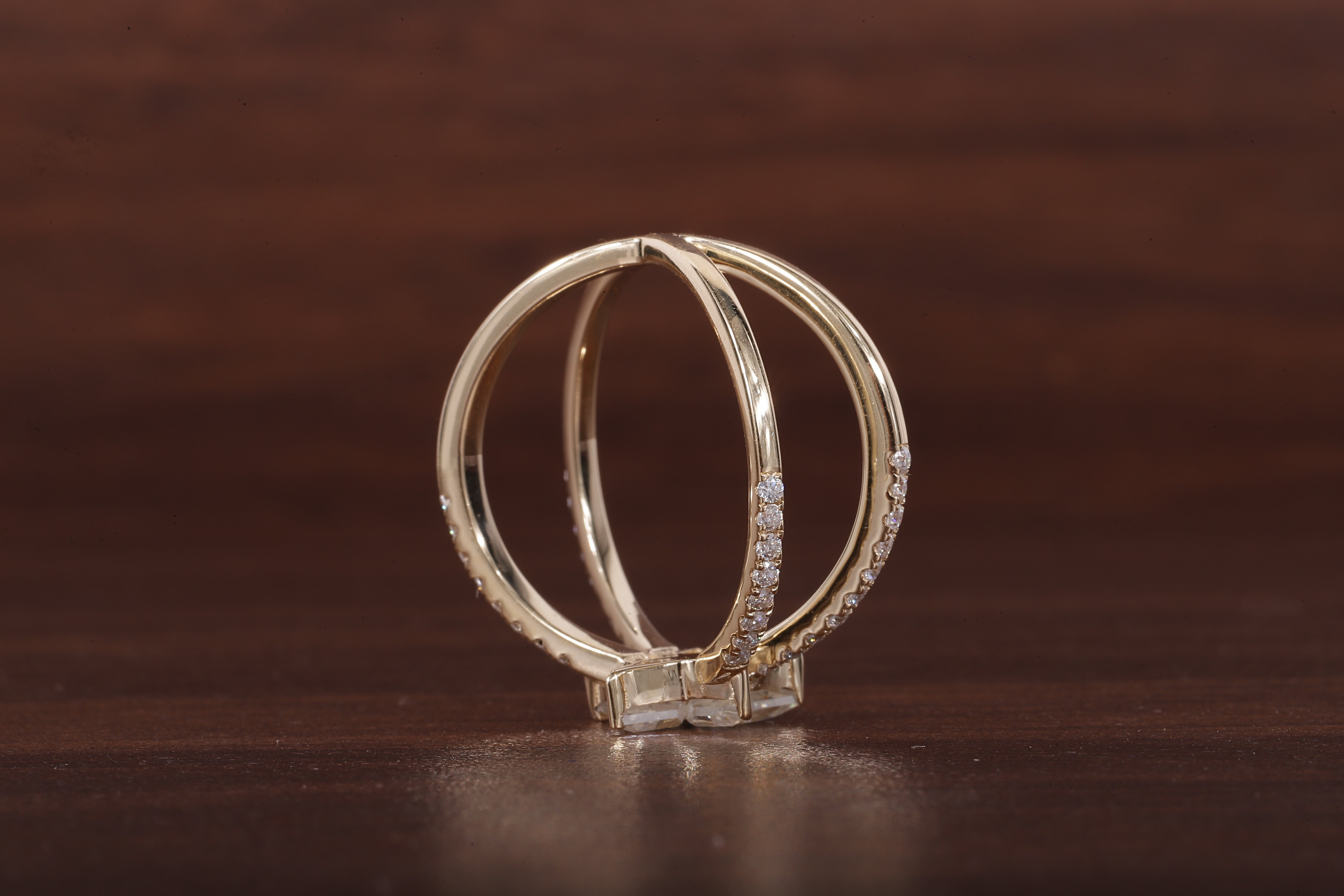 Kite Lab Grown Diamond Engagement Ring, EF/VVS Kite Diamond Star Shape Wedding Ring