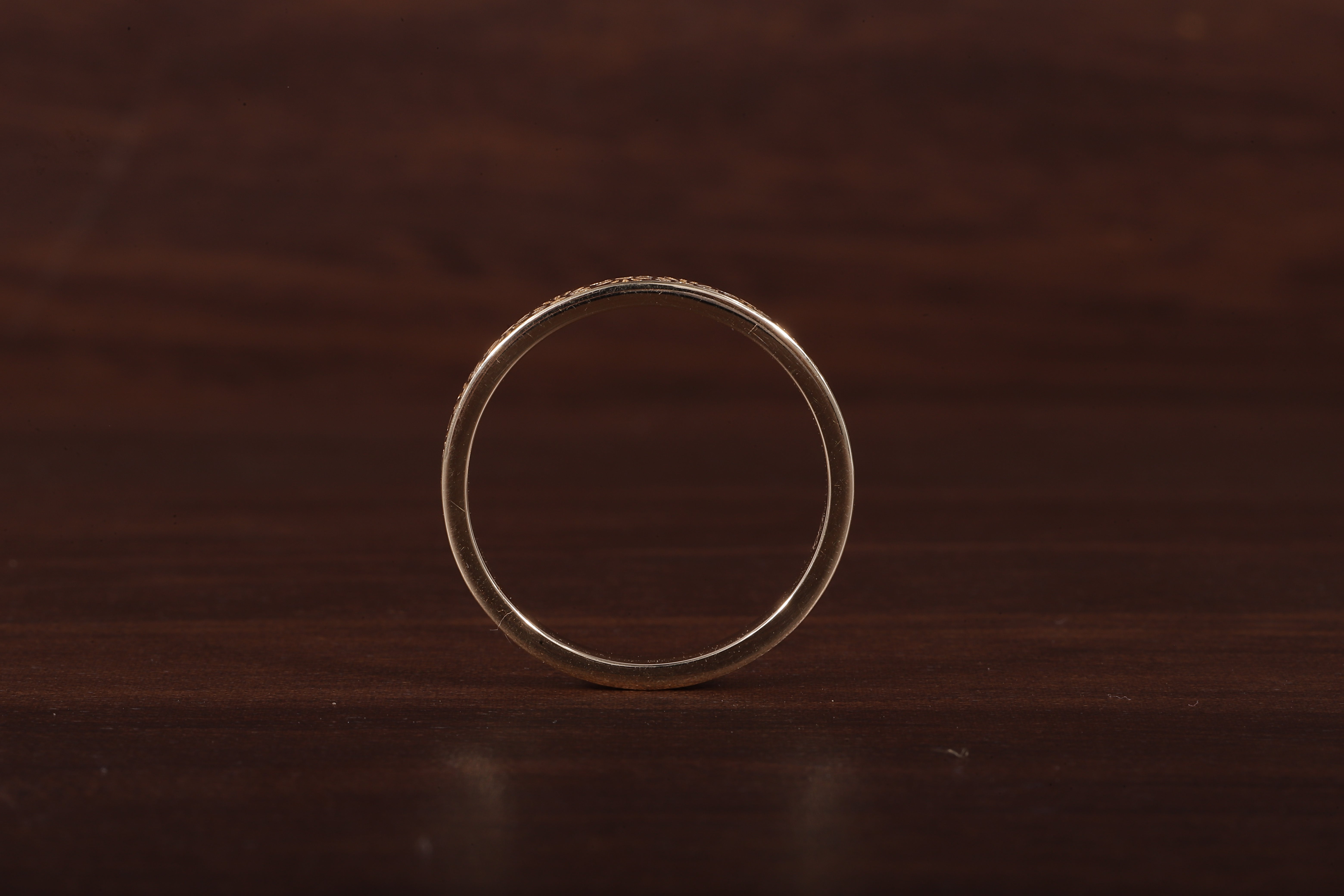 14k Gold His Hers Sun Band, Solid Gold Wedding Band