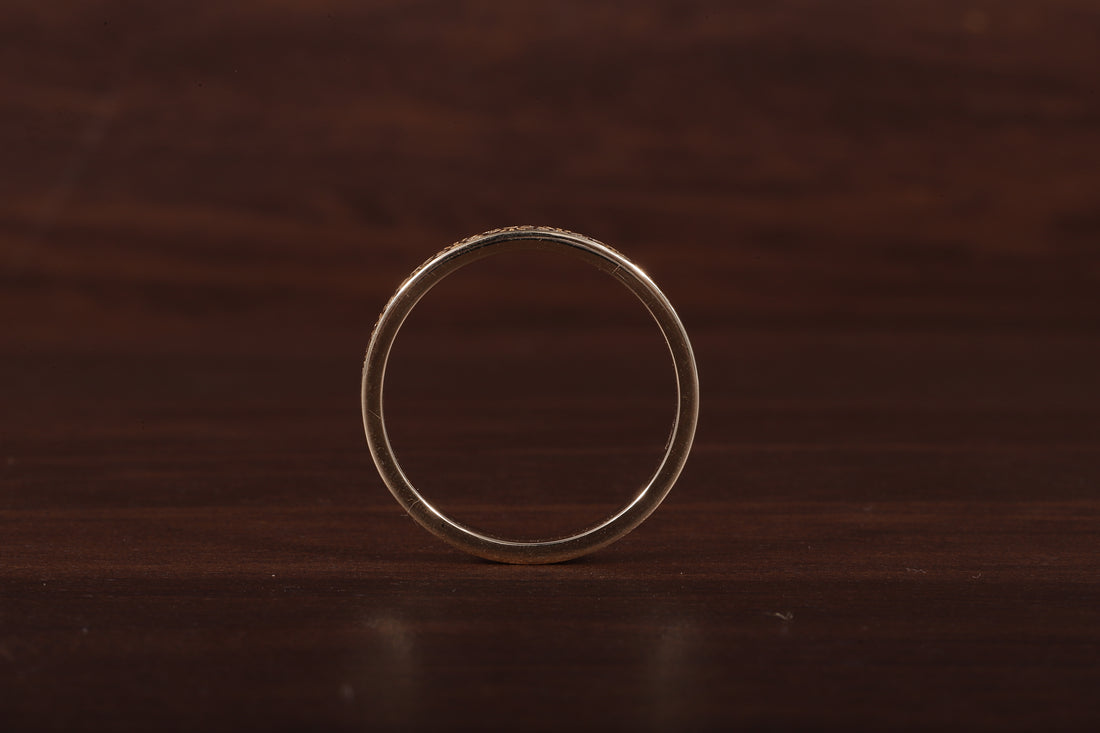 14k Gold His Hers Sun Band, Solid Gold Wedding Band