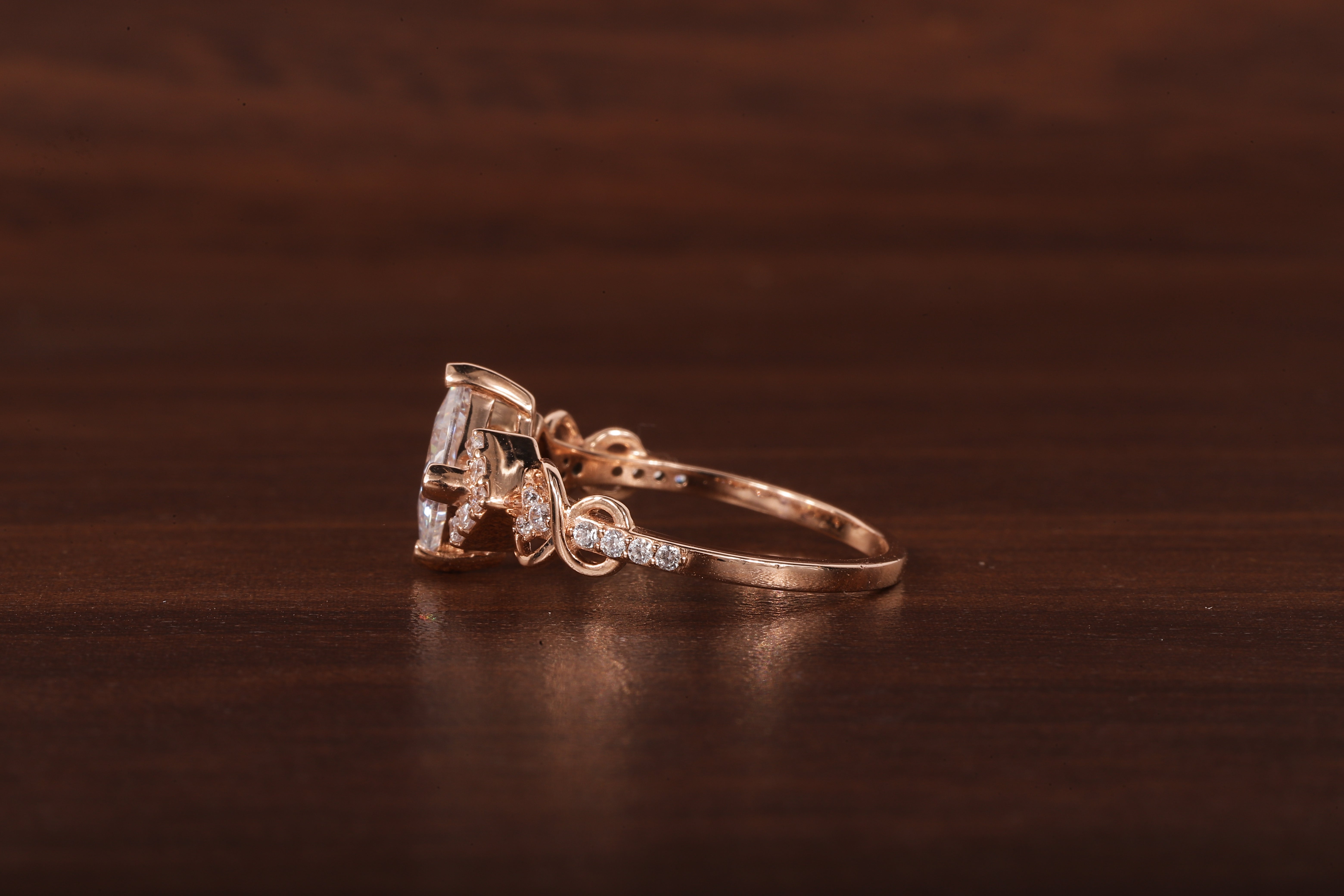 Princess cut Moissanite engagement ring |dainty diamond bridal ring Twist ring