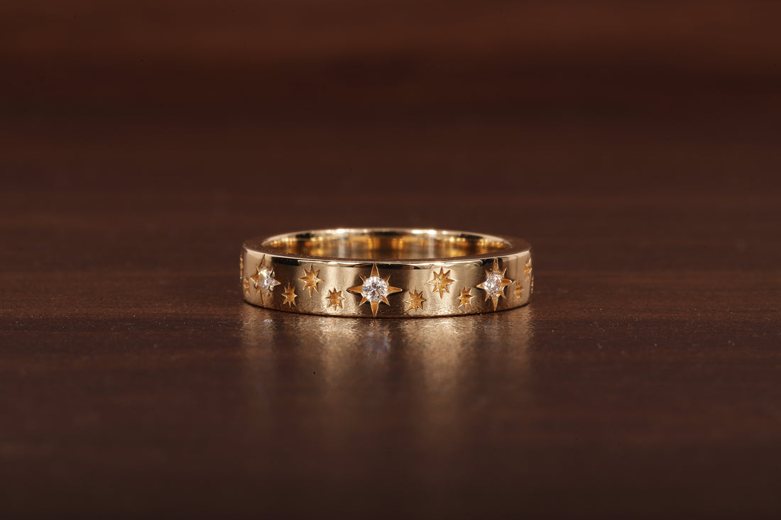 4 MM Wide Women’s Vintage Style Wedding Band, Floral Wedding Band